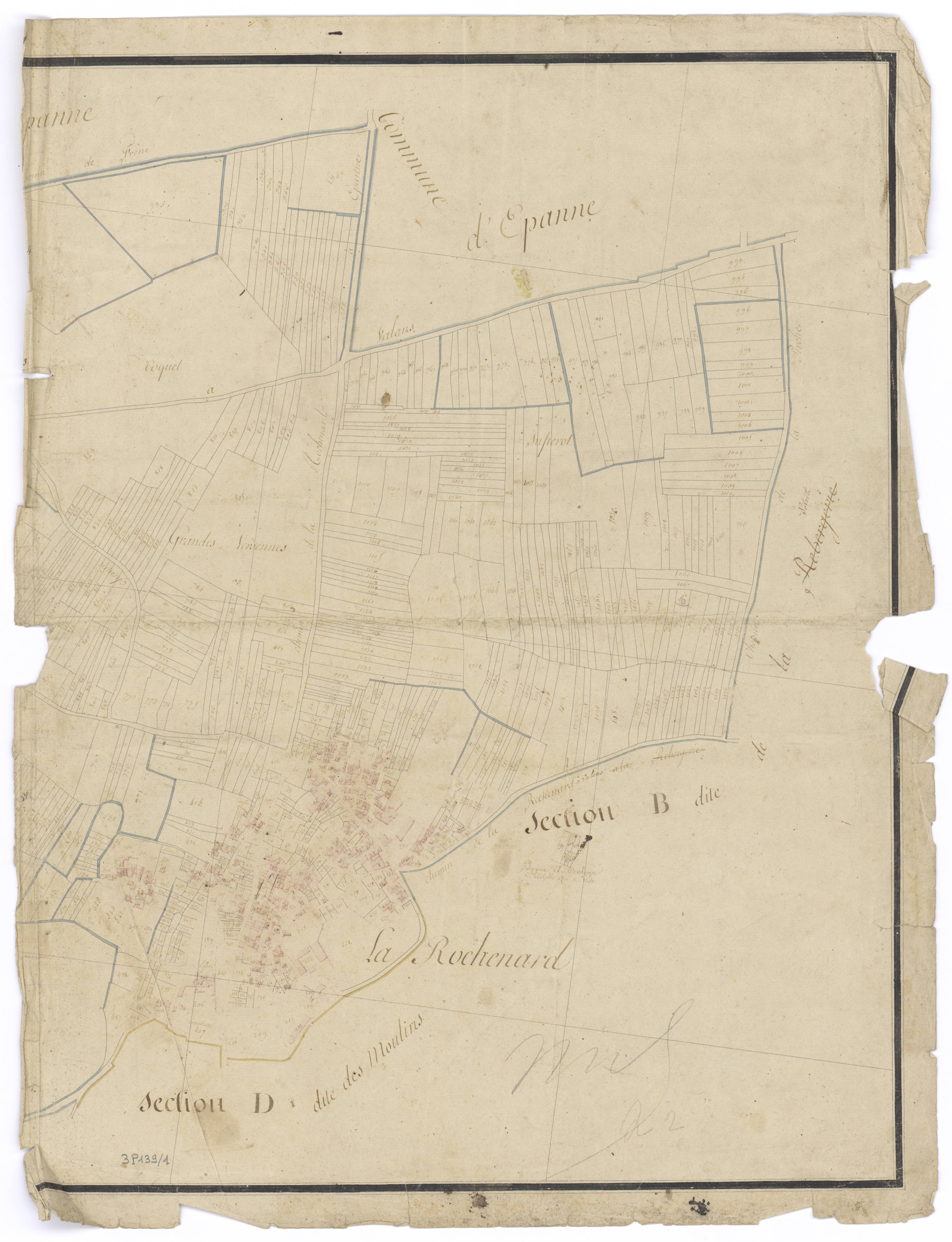 La Rochénard - FRAD079_CADASTRE_NAPOLEONIEN Section A (demi plan) 