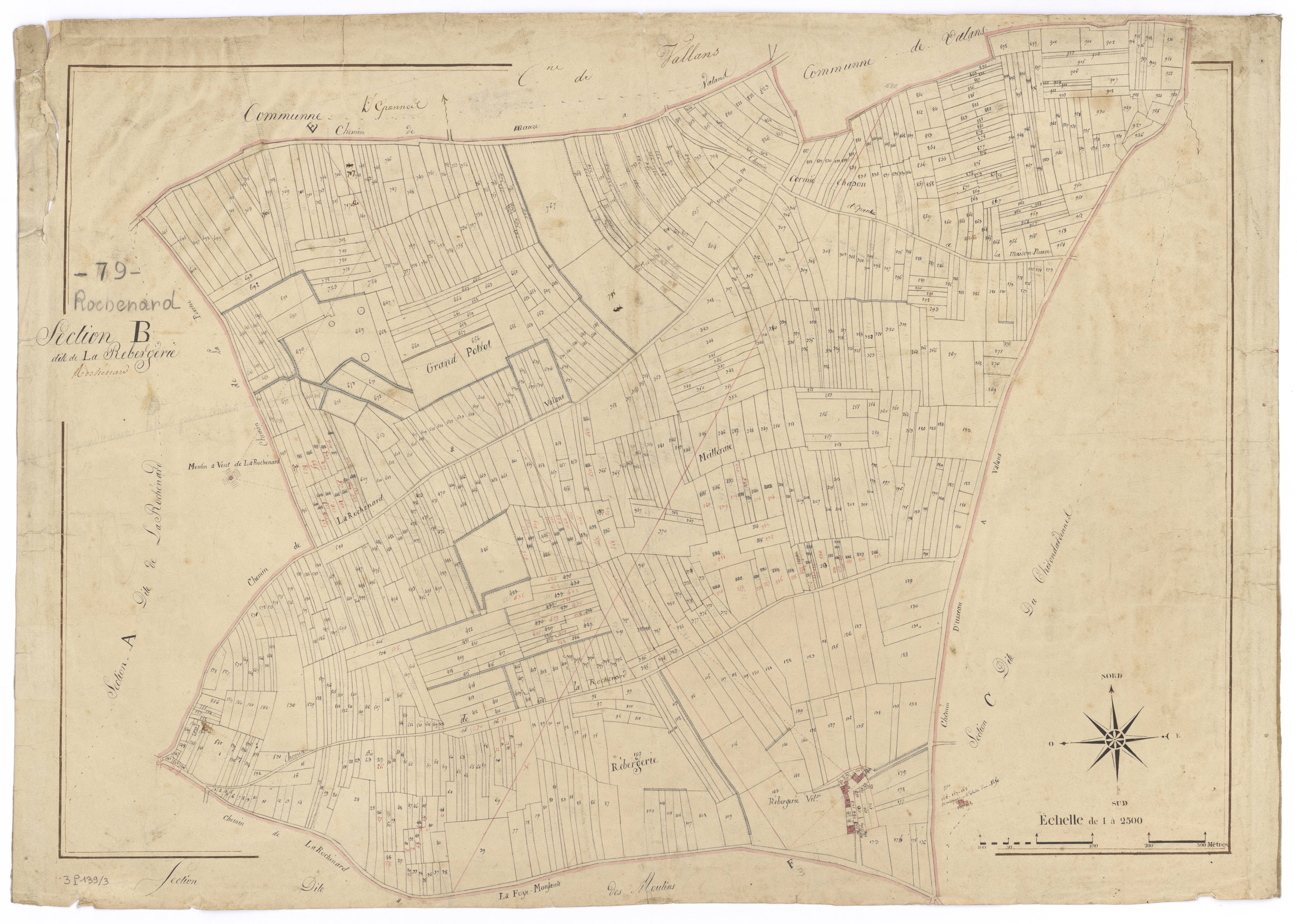 La Rochénard - FRAD079_CADASTRE_NAPOLEONIEN Section B dite de la Rebergerie 