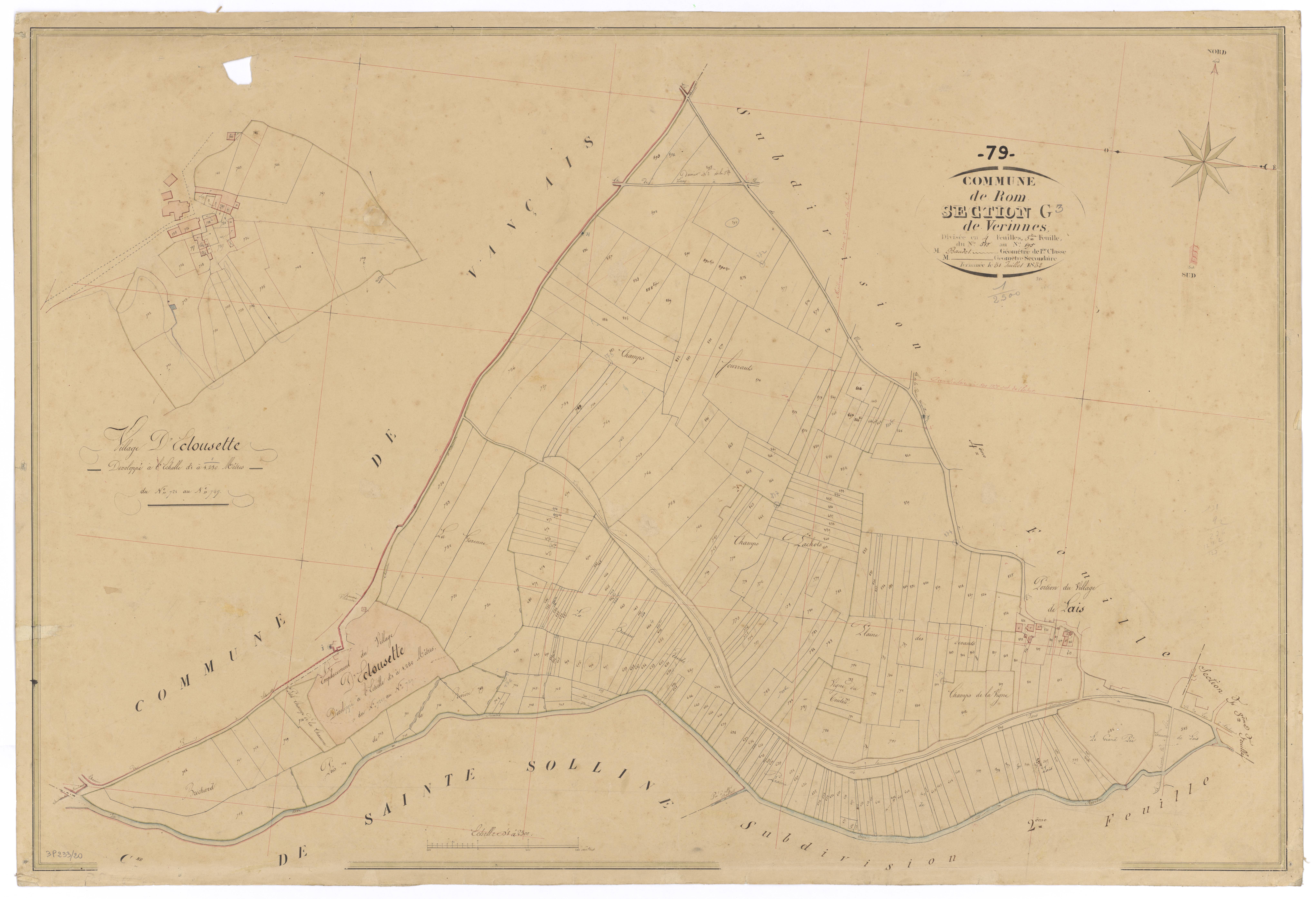 Rom - FRAD079_CADASTRE_NAPOLEONIEN Section G3 dite de Verinnes 