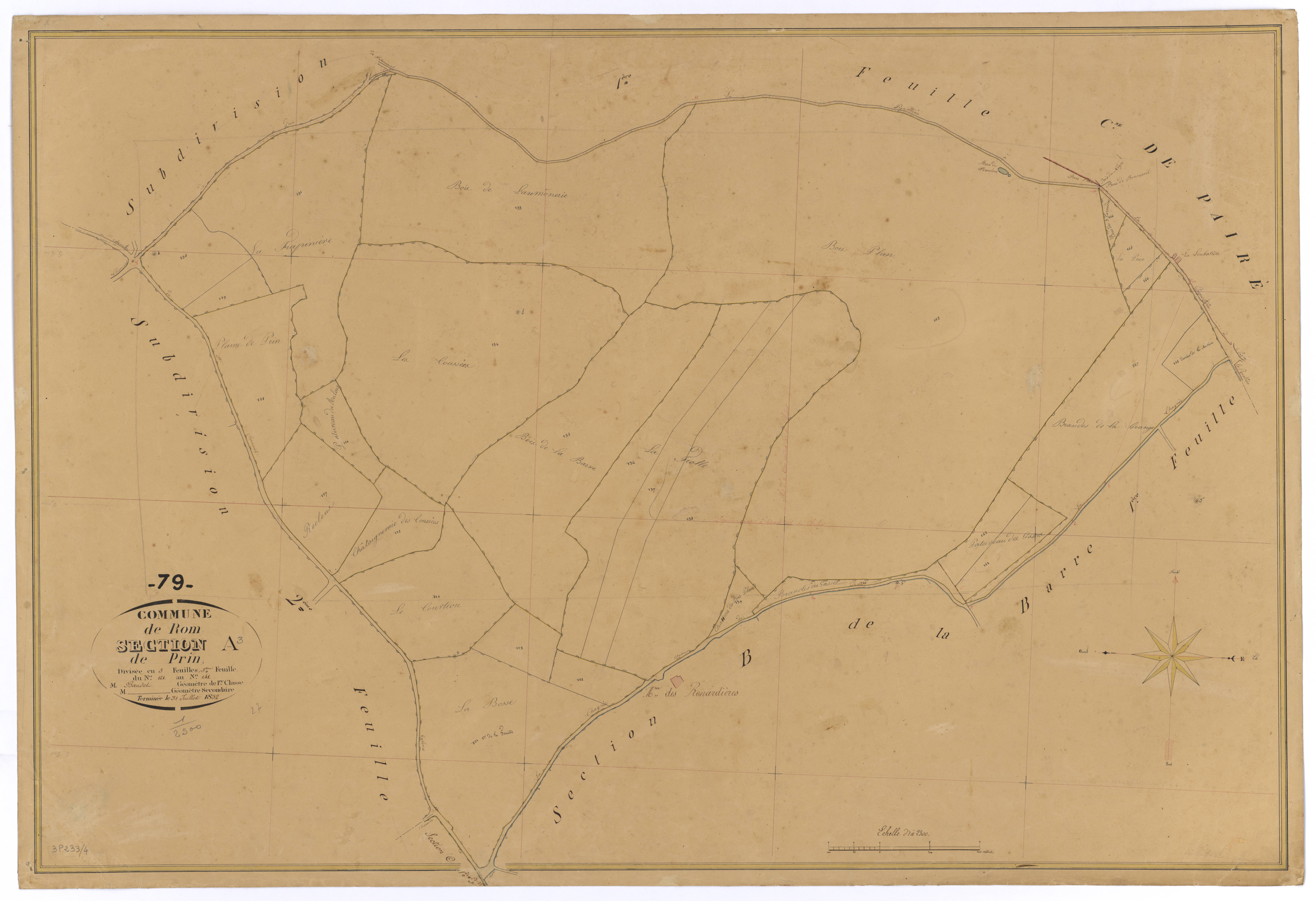 Rom - FRAD079_CADASTRE_NAPOLEONIEN Section A3 dite de Prin 