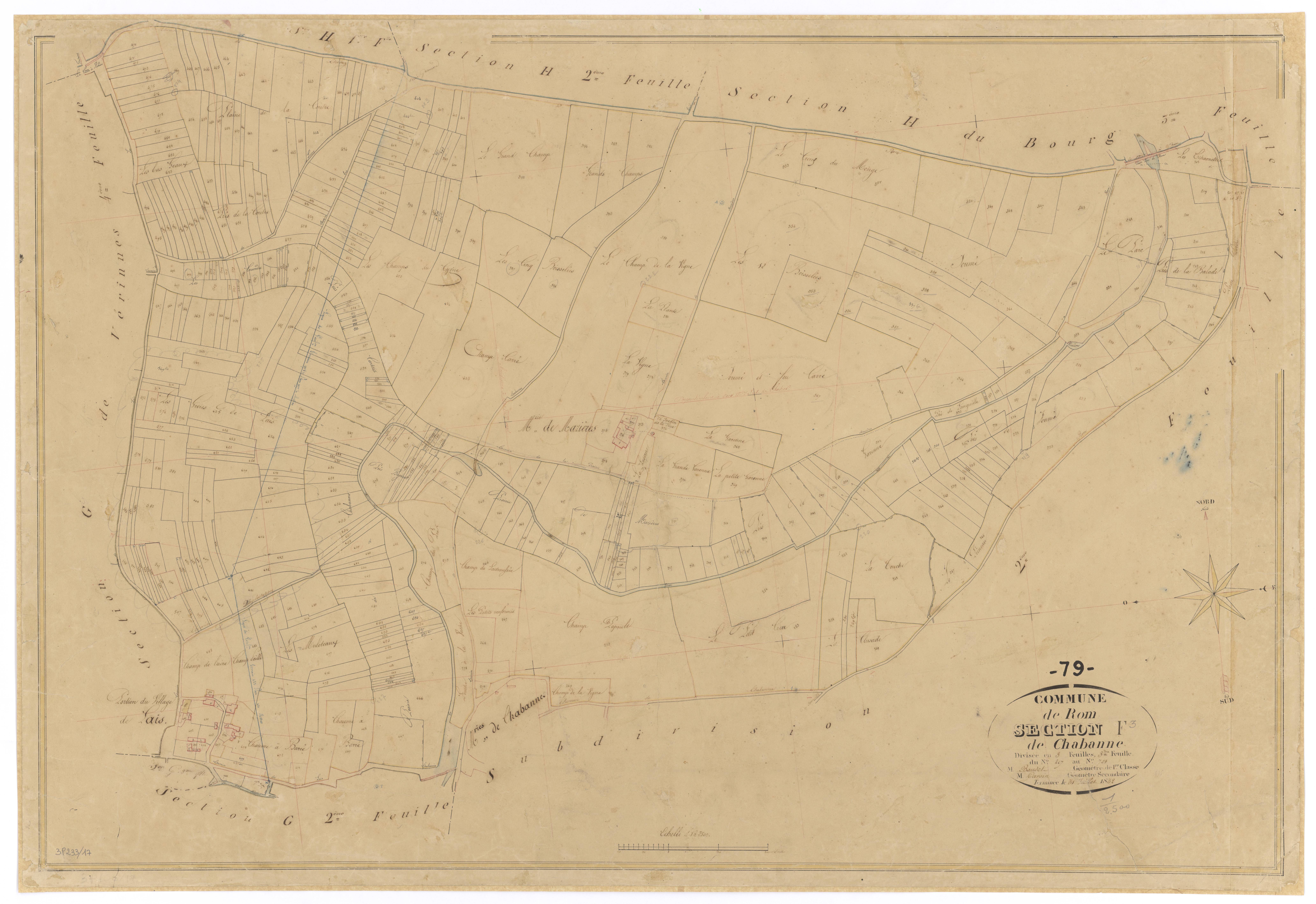 Rom - FRAD079_CADASTRE_NAPOLEONIEN Section F3 dite de Chabanne 