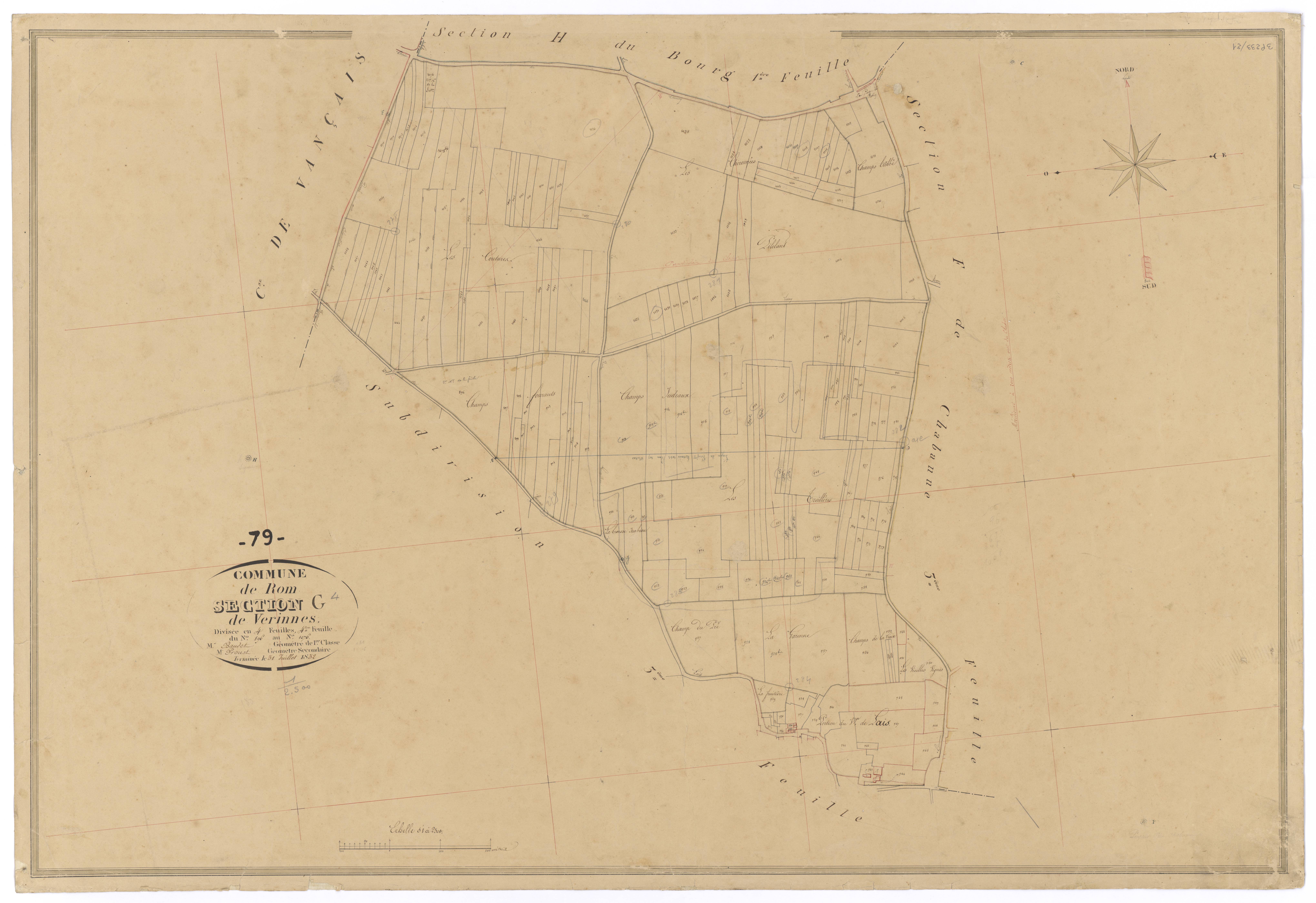 Rom - FRAD079_CADASTRE_NAPOLEONIEN Section G4 dite de Verinnes 