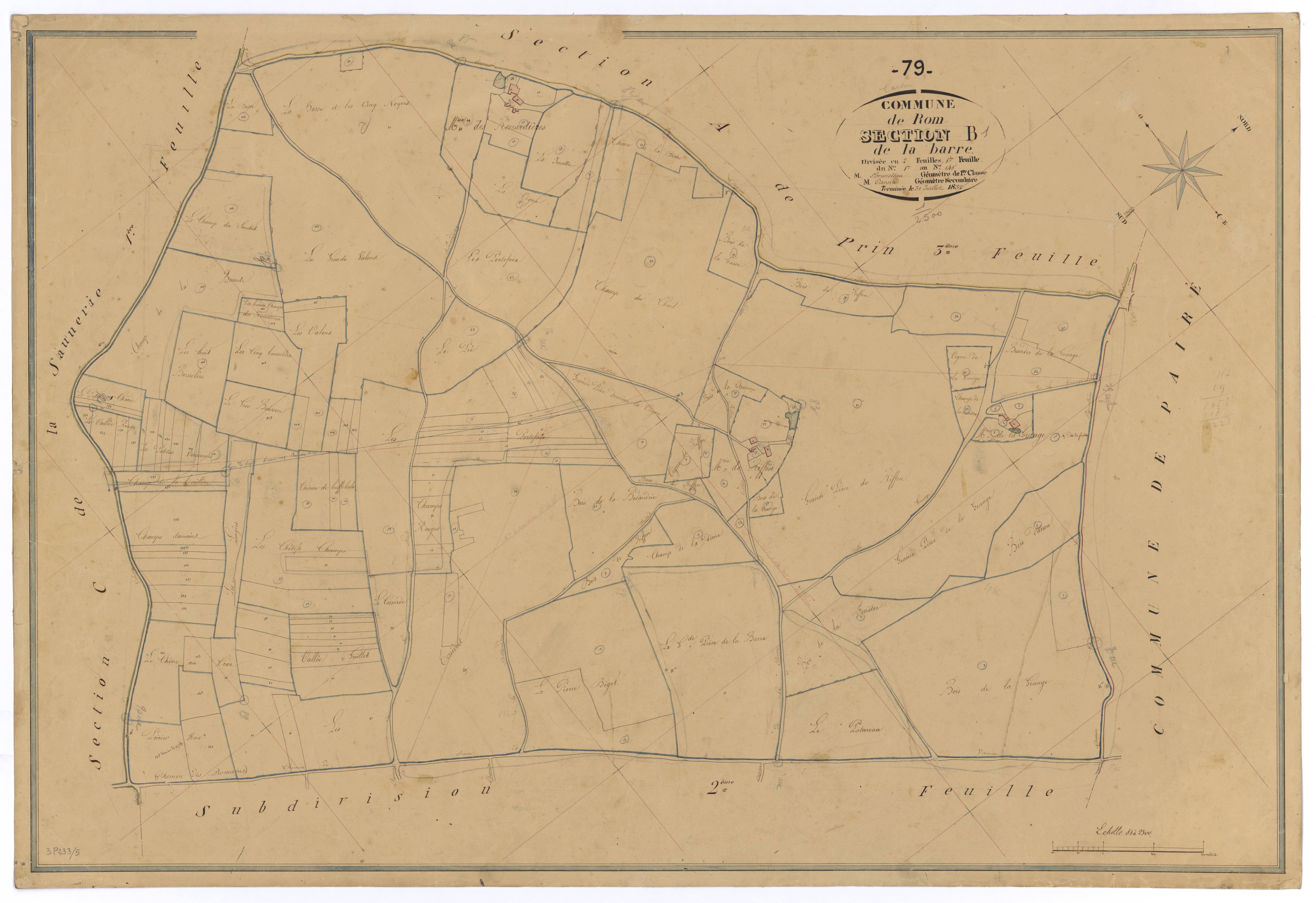 Rom - FRAD079_CADASTRE_NAPOLEONIEN Section B1 dite de la Barre 