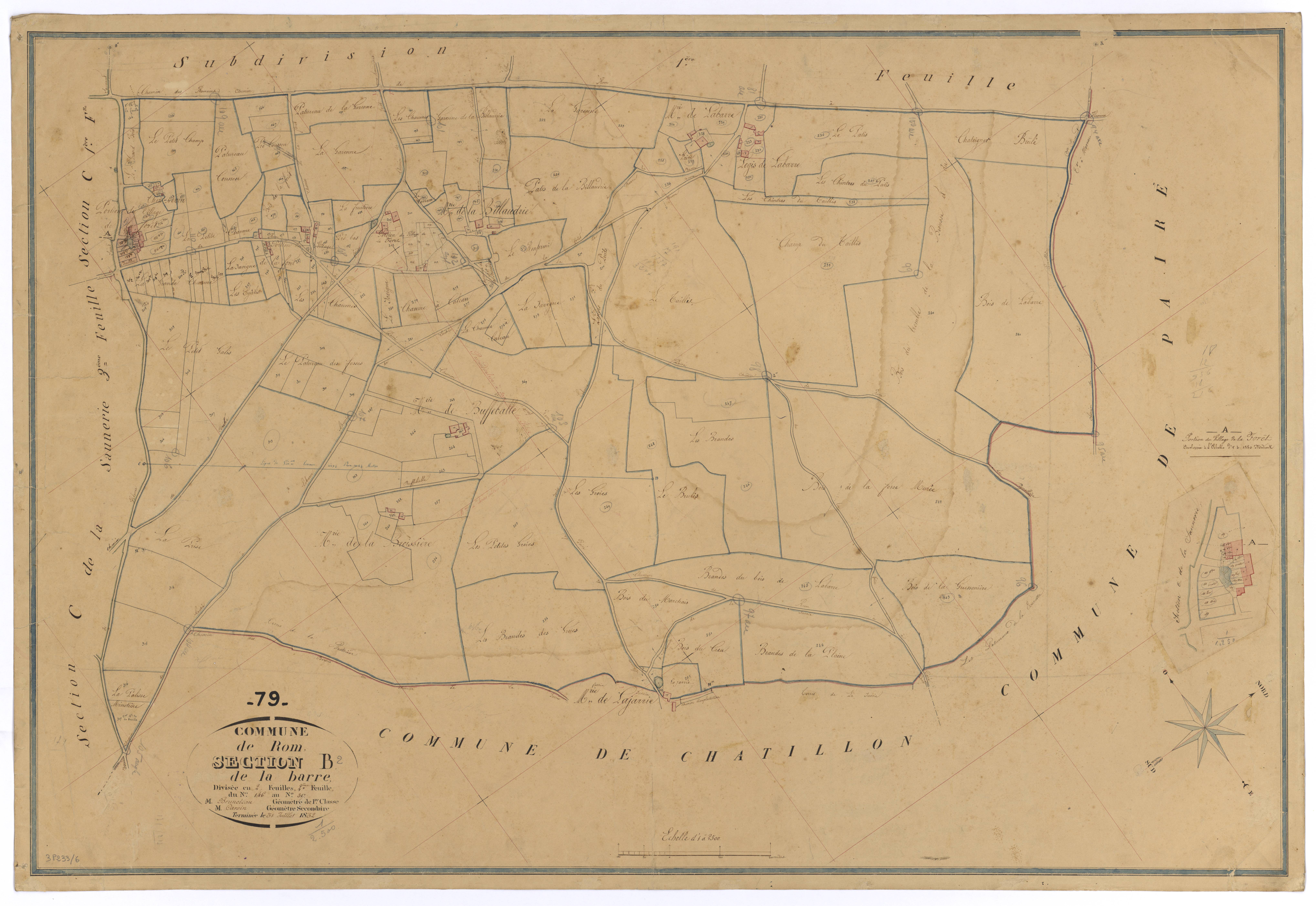 Rom - FRAD079_CADASTRE_NAPOLEONIEN Section B2 dite de la Barre 