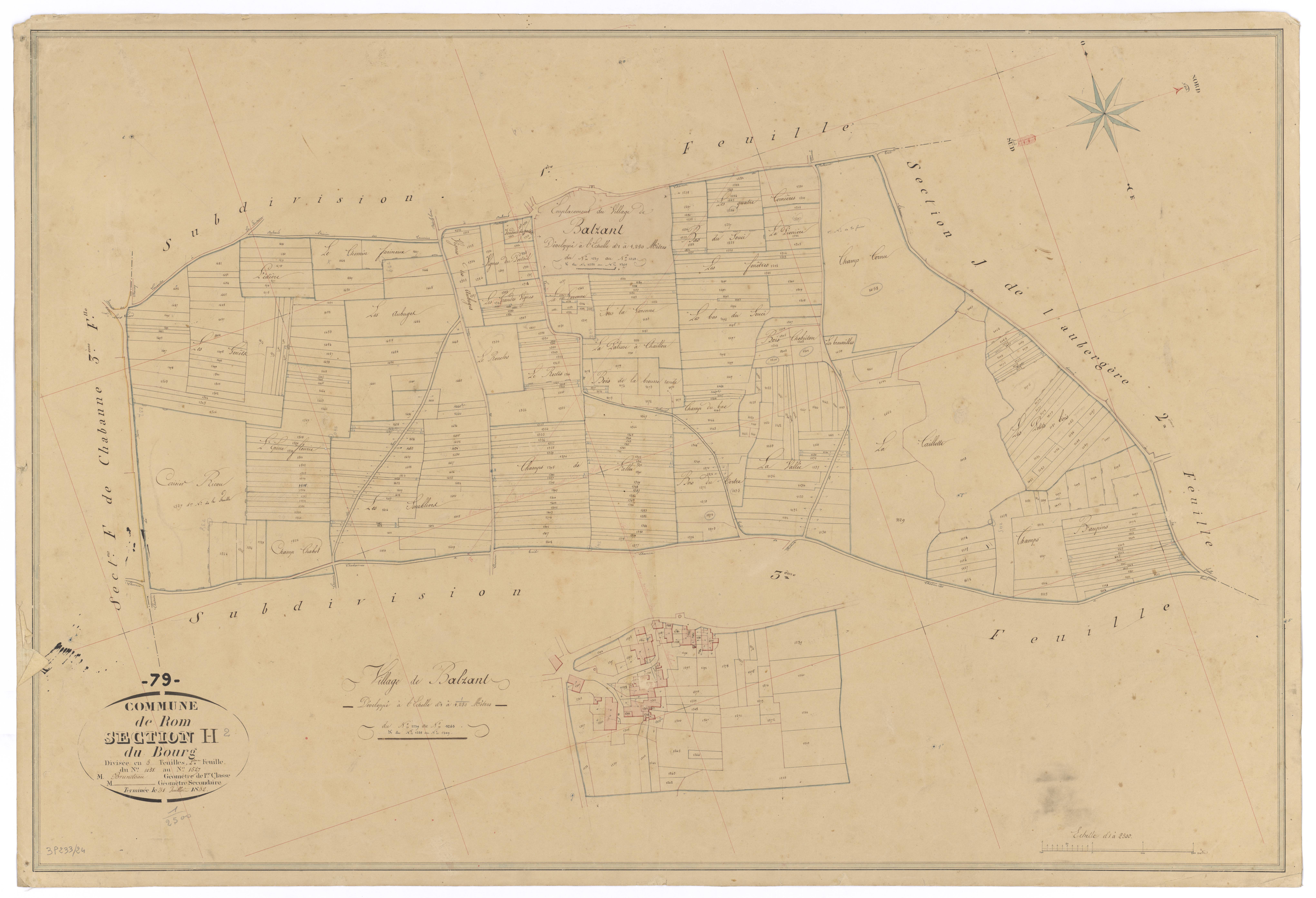 Rom - FRAD079_CADASTRE_NAPOLEONIEN Section H2 dite du Bourg 