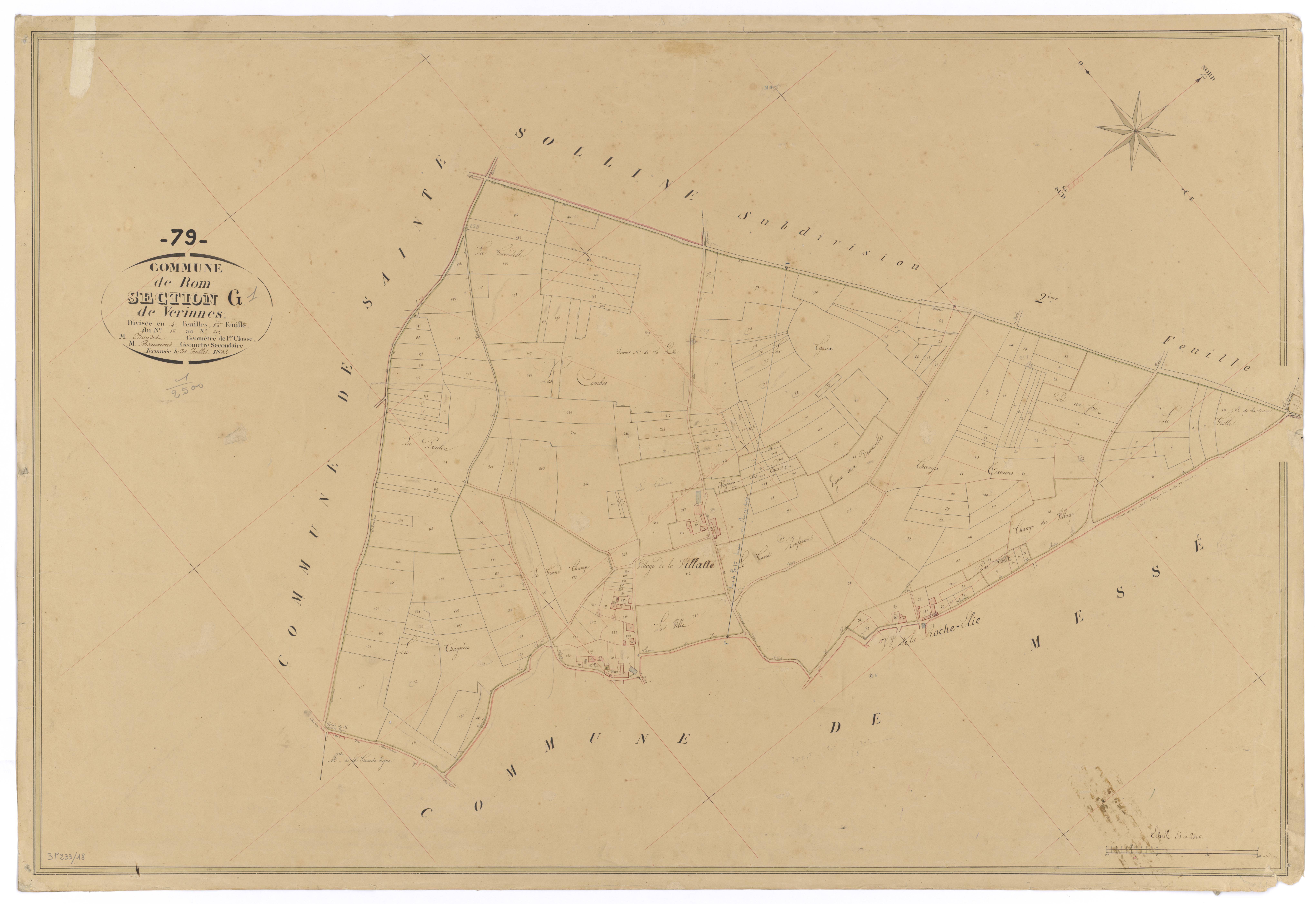 Rom - FRAD079_CADASTRE_NAPOLEONIEN Section G1 dite de Verinnes 