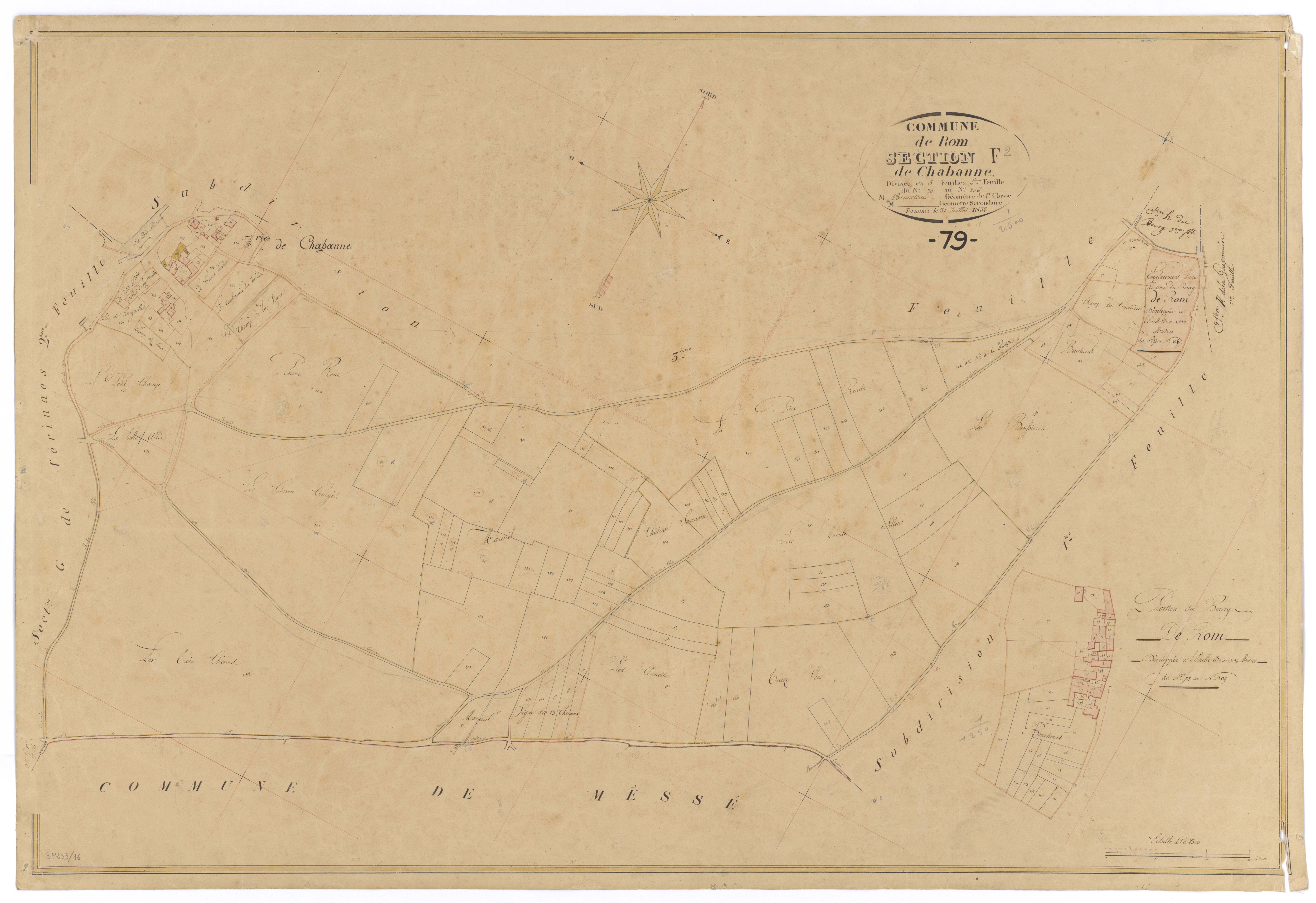 Rom - FRAD079_CADASTRE_NAPOLEONIEN Section F2 dite de Chabanne 