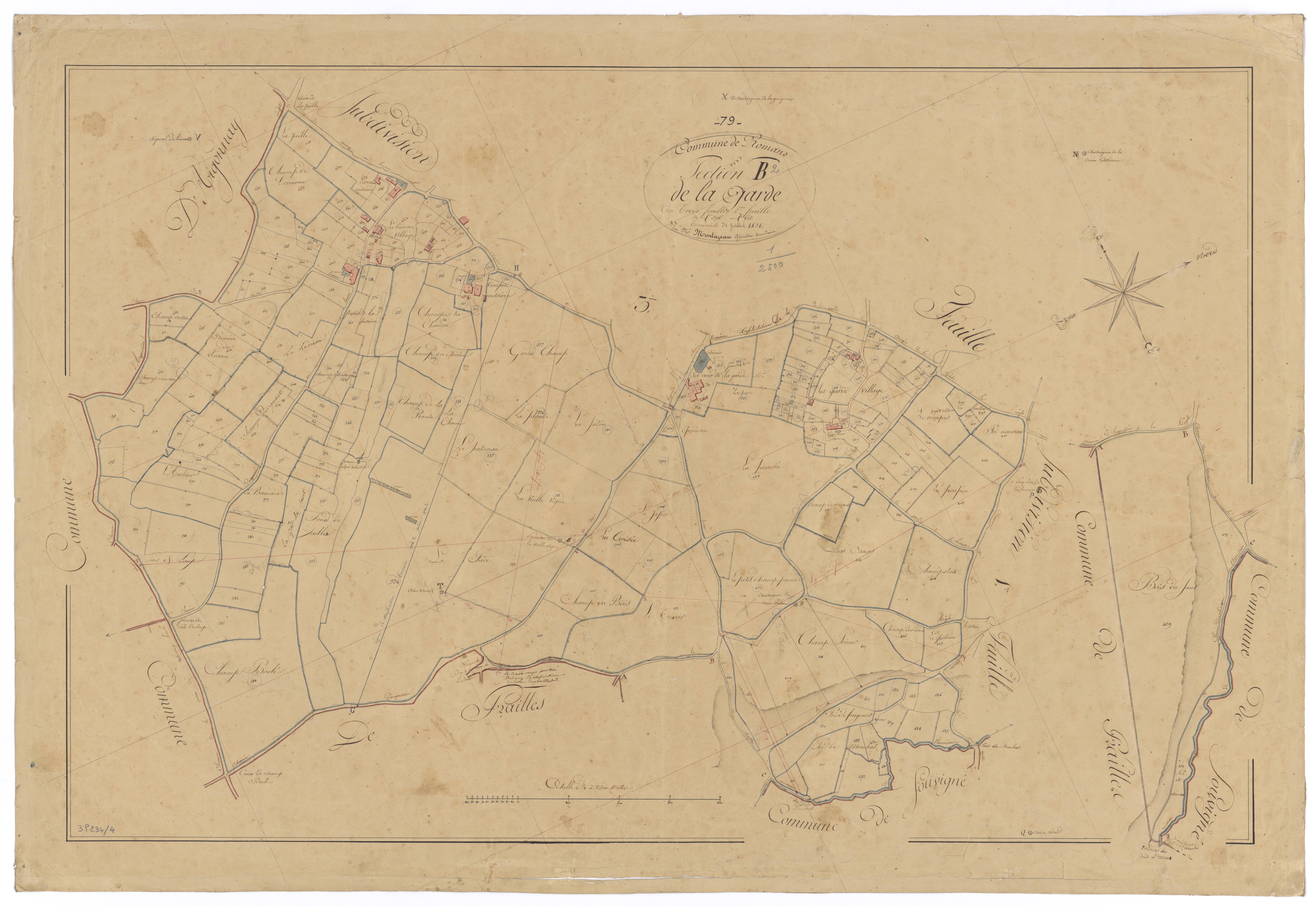 Romans - FRAD079_CADASTRE_NAPOLEONIEN Section B2 dite de la Garde