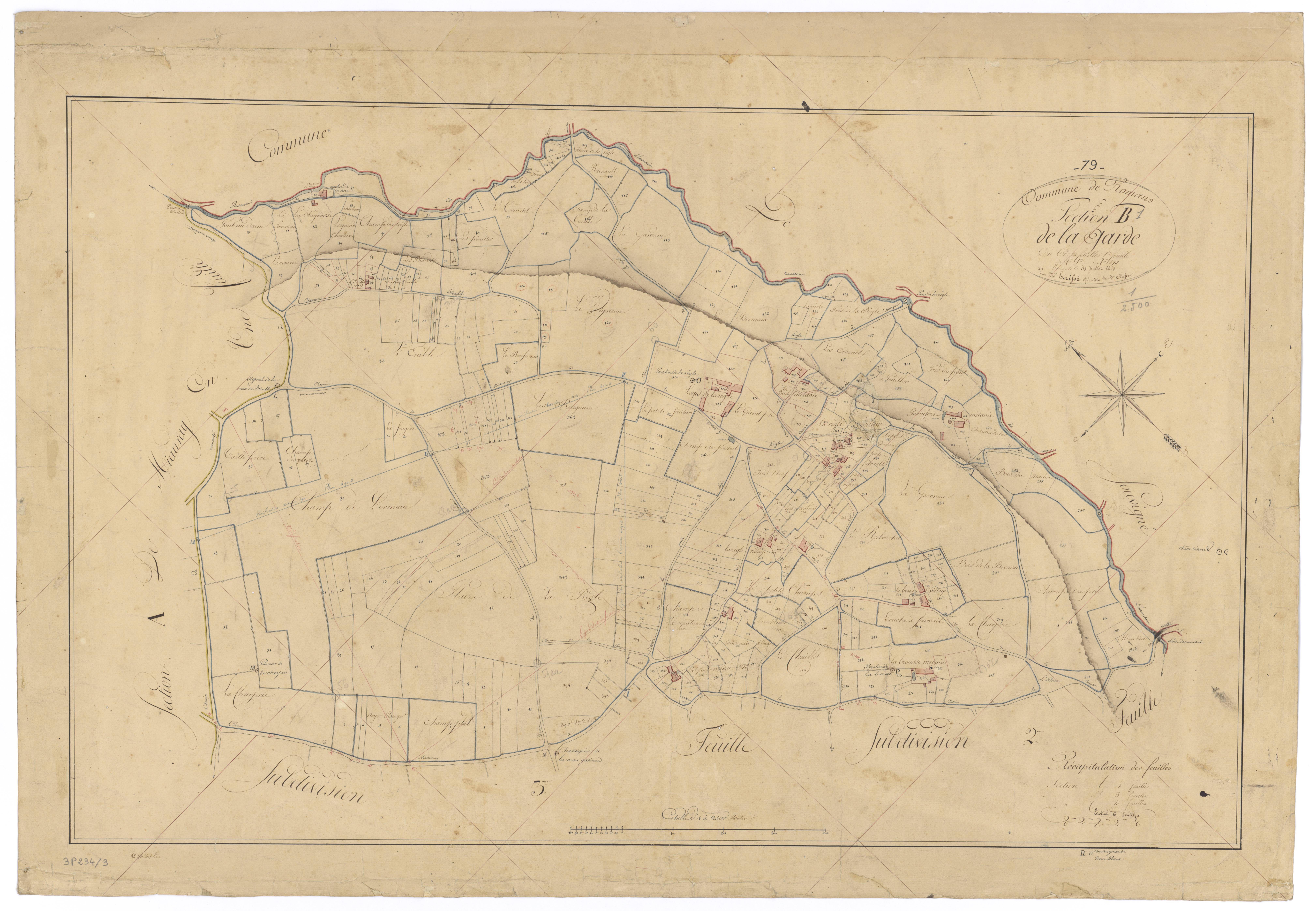 Romans - FRAD079_CADASTRE_NAPOLEONIEN Section B1 dite de la Garde