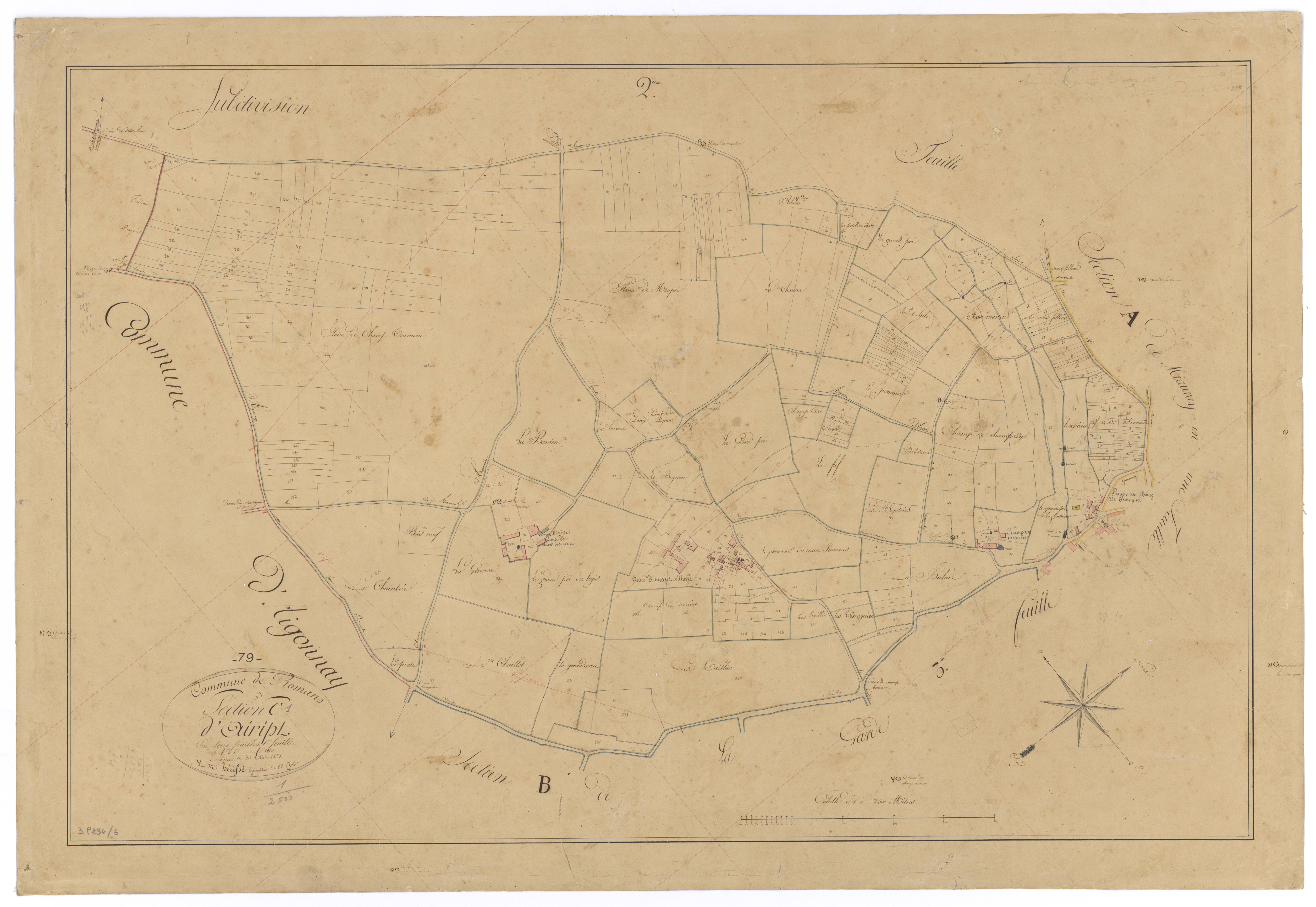 Romans - FRAD079_CADASTRE_NAPOLEONIEN Section C1 dite d'Aiript