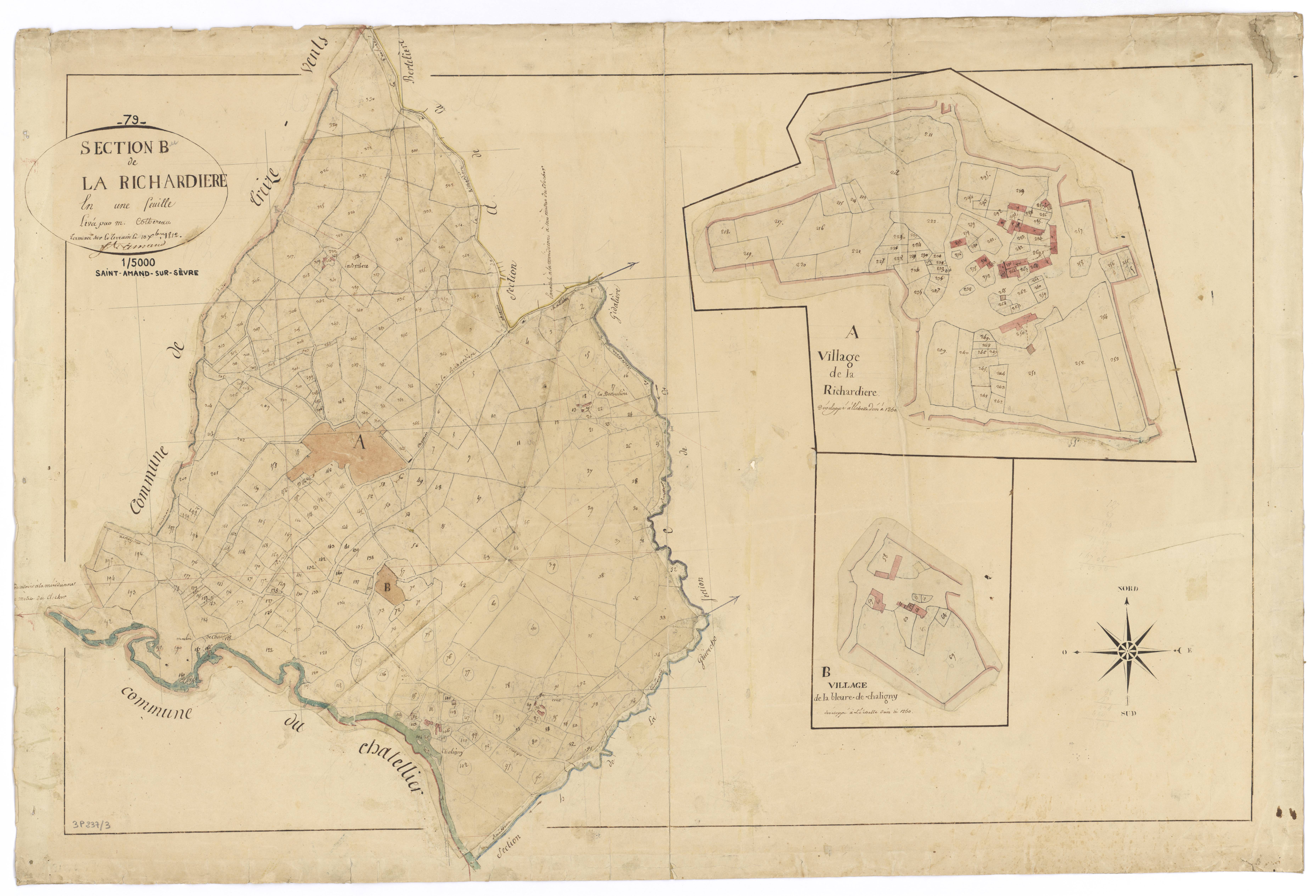 Saint-Amand-sur-Sèvre - FRAD079_CADASTRE_NAPOLEONIEN Section B dite de la Richardière 