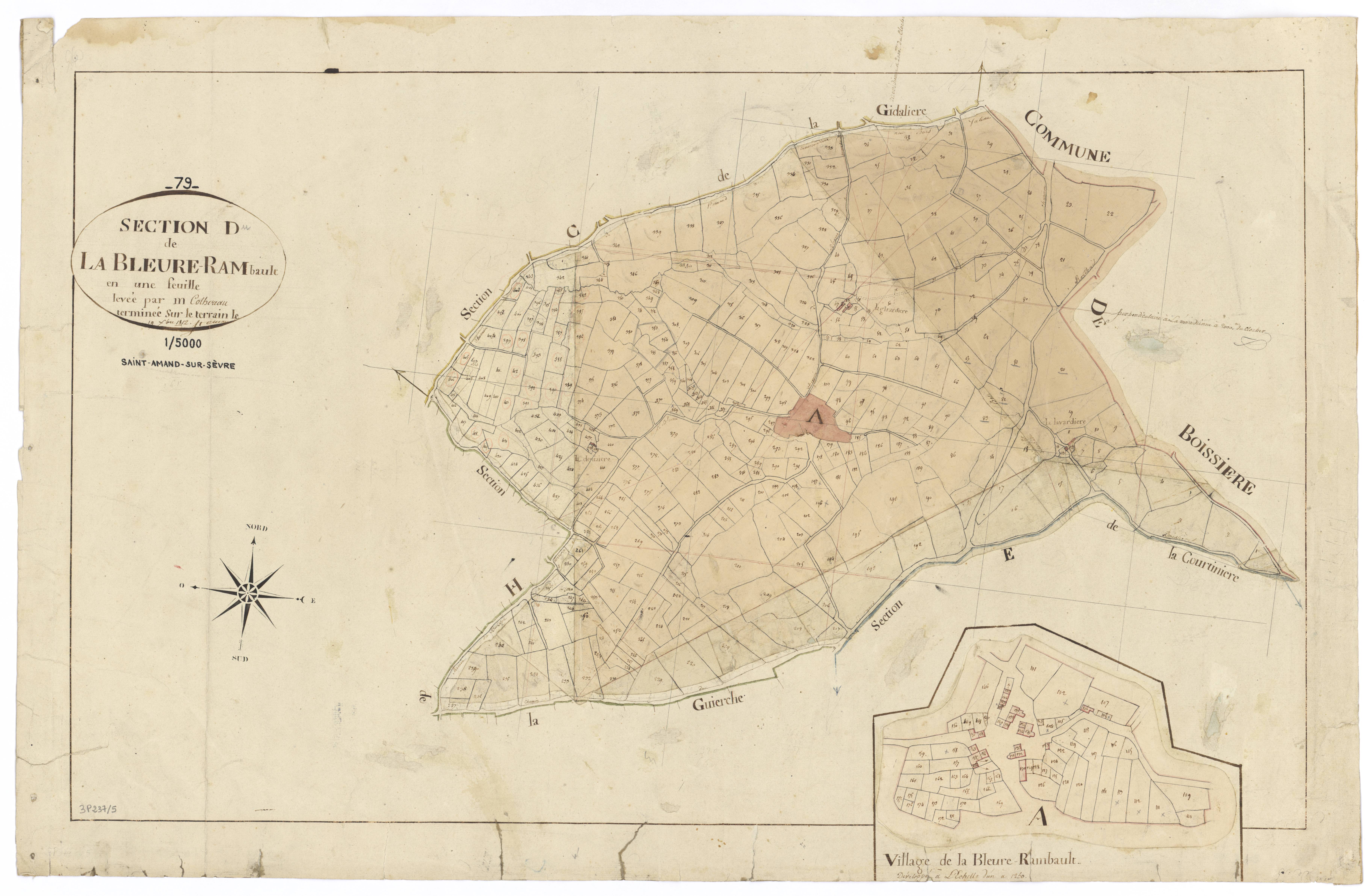 Saint-Amand-sur-Sèvre - FRAD079_CADASTRE_NAPOLEONIEN Section D dite de la Bleure-Rambault 