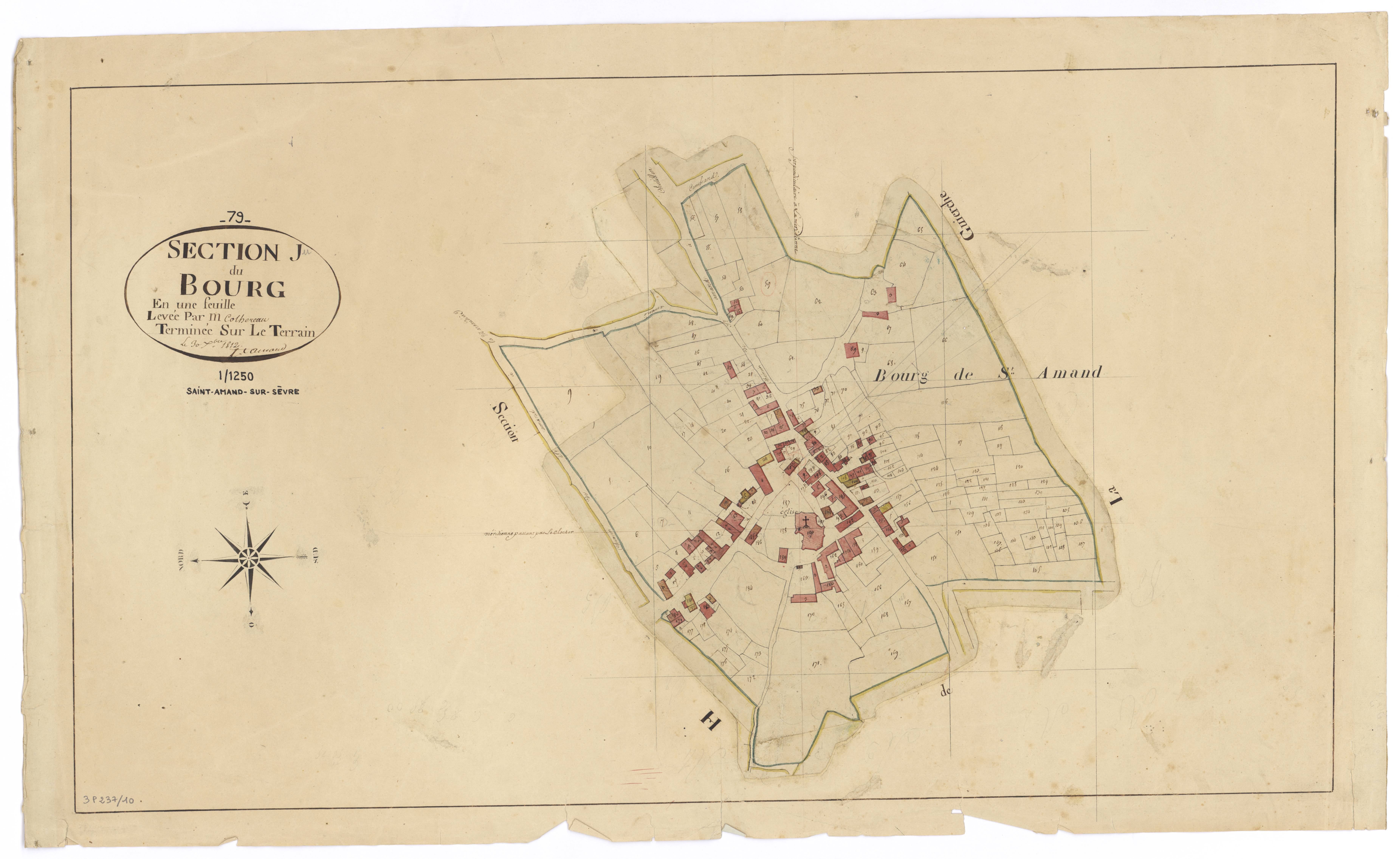 Saint-Amand-sur-Sèvre - FRAD079_CADASTRE_NAPOLEONIEN Section J dite du Bourg 