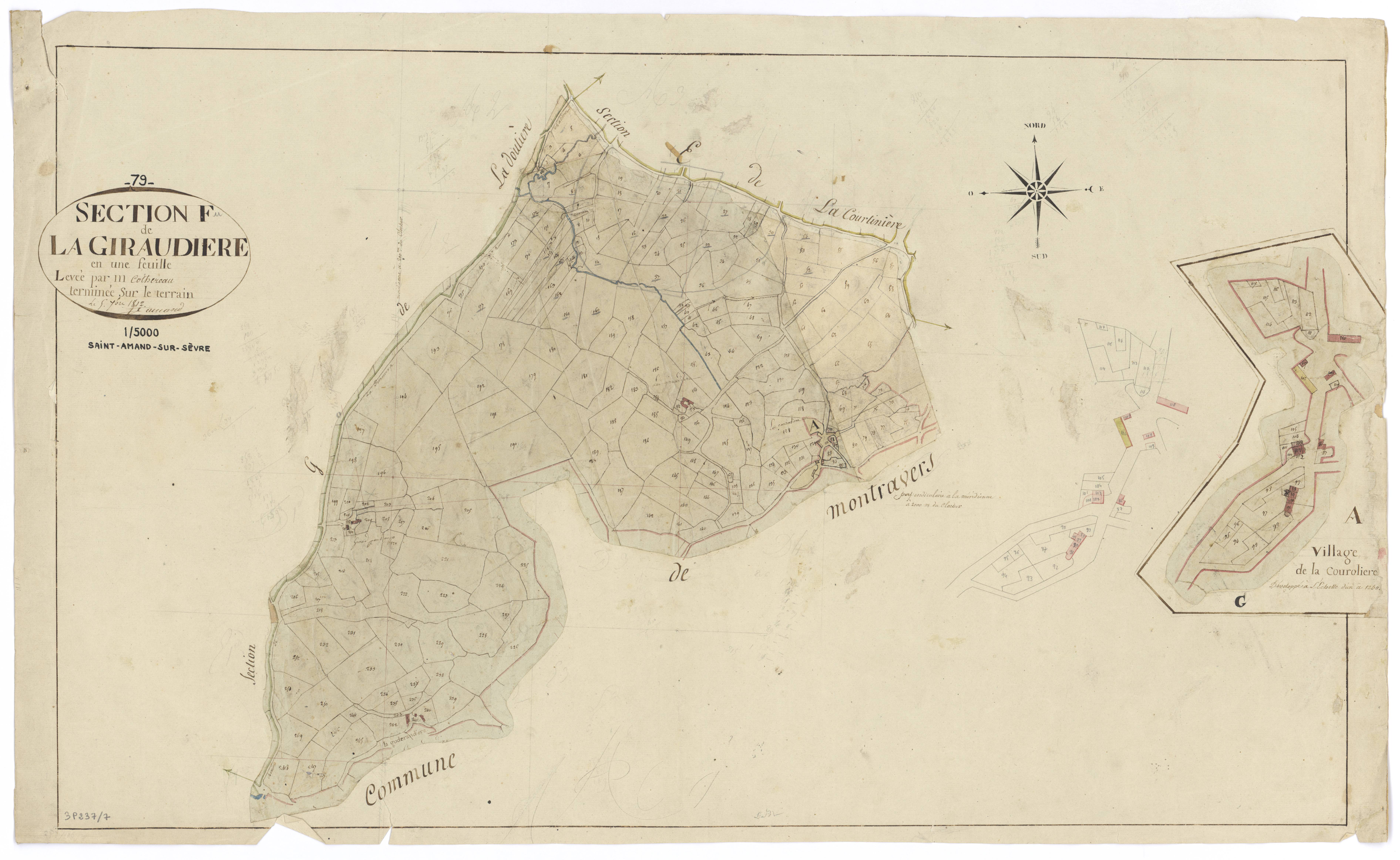Saint-Amand-sur-Sèvre - FRAD079_CADASTRE_NAPOLEONIEN Section F dite de la Giraudière 