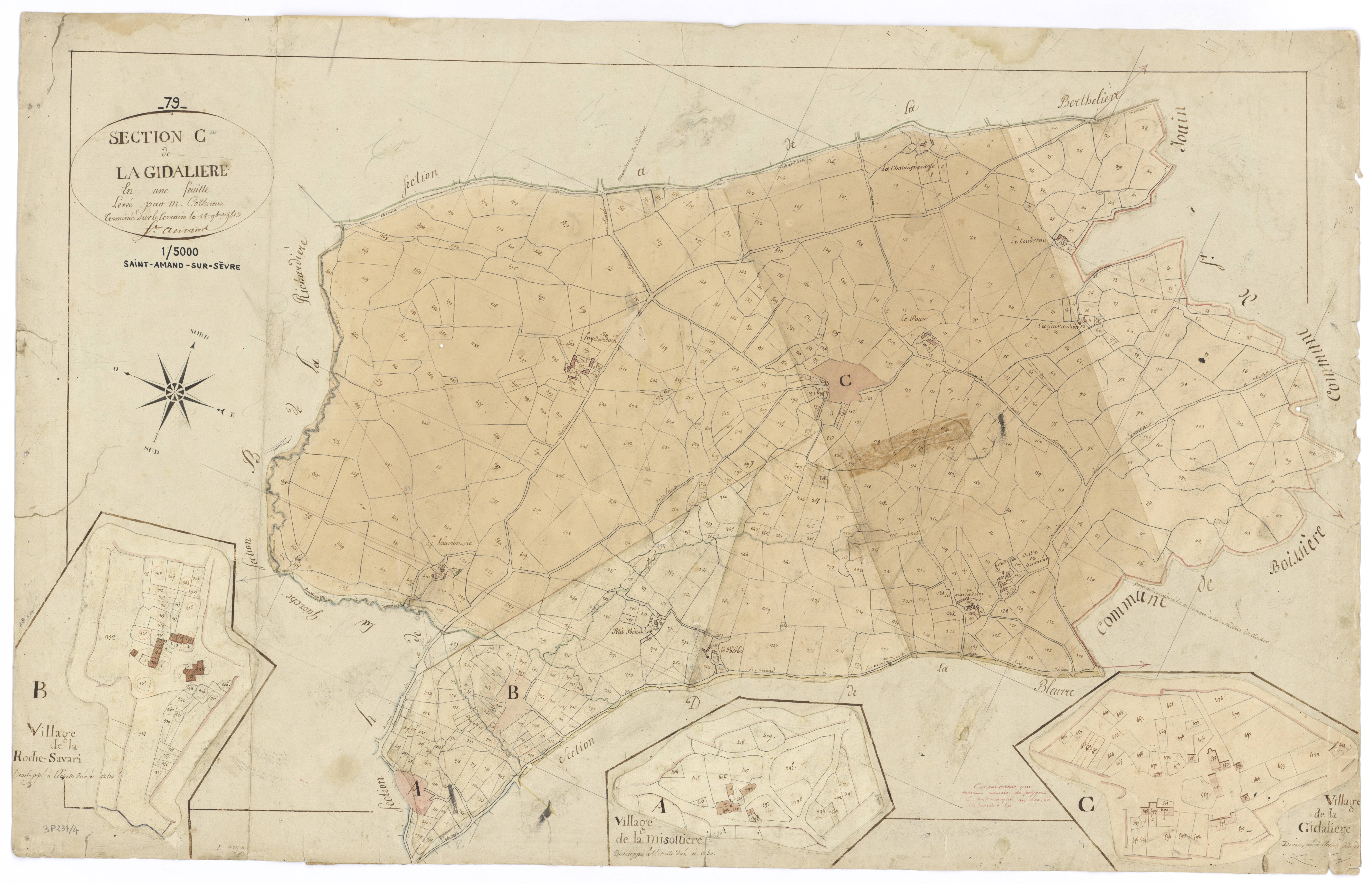Saint-Amand-sur-Sèvre - FRAD079_CADASTRE_NAPOLEONIEN Section C dite de la Gidalière 