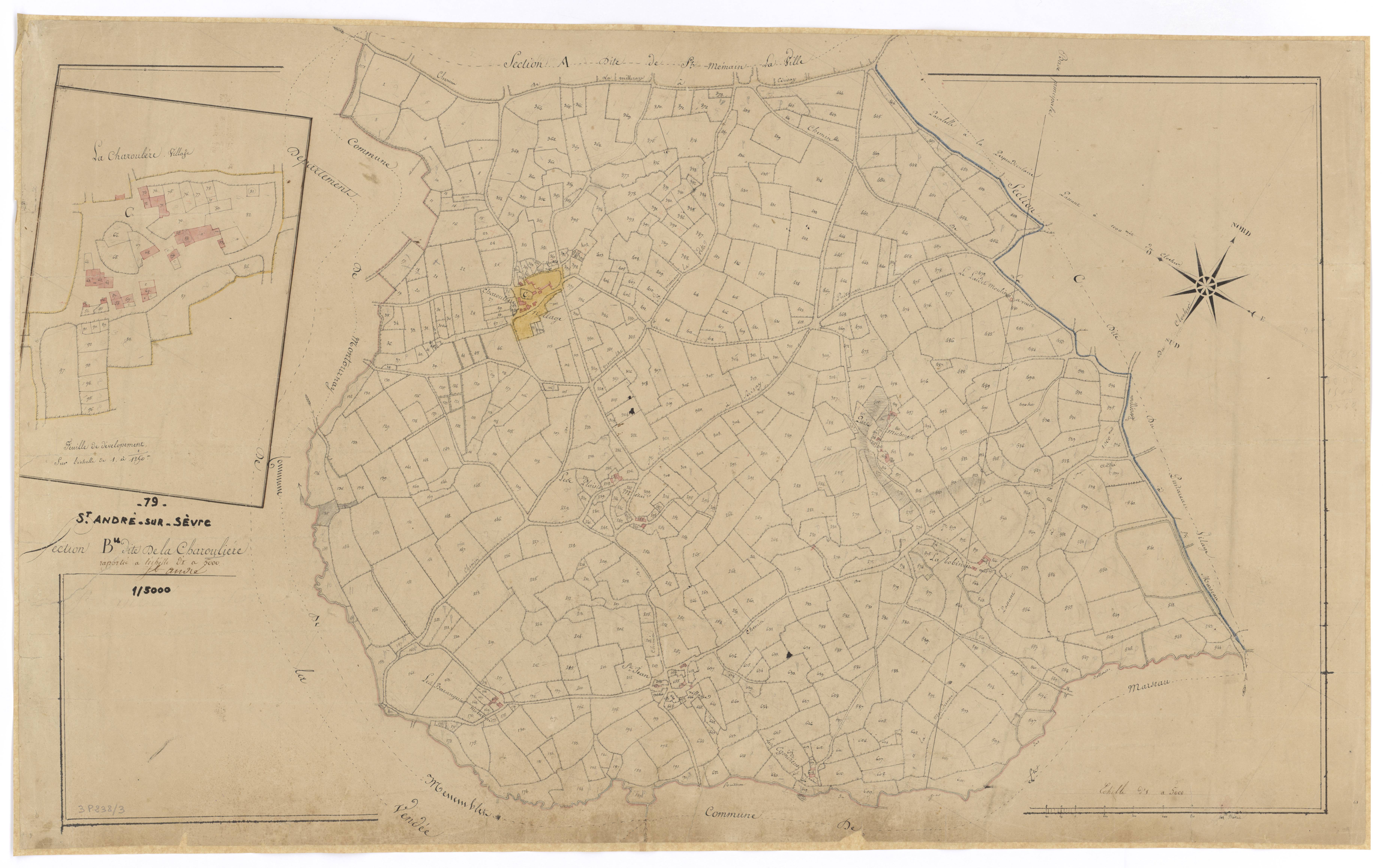 Saint-André-sur-Sèvre - FRAD079_CADASTRE_NAPOLEONIEN Section B dite de la Charoulière