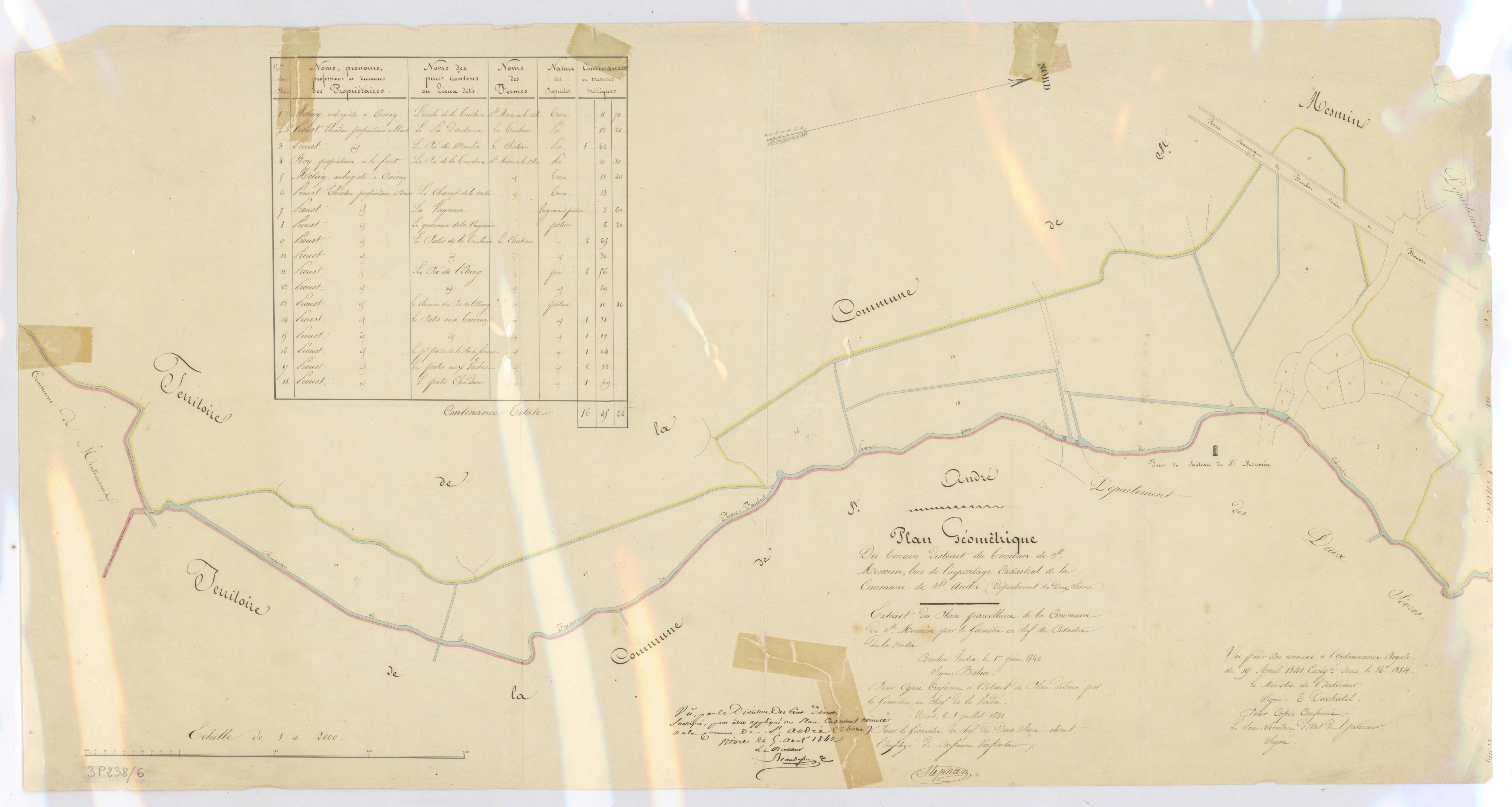 Saint-André-sur-Sèvre - FRAD079_CADASTRE_NAPOLEONIEN Plan géométrique