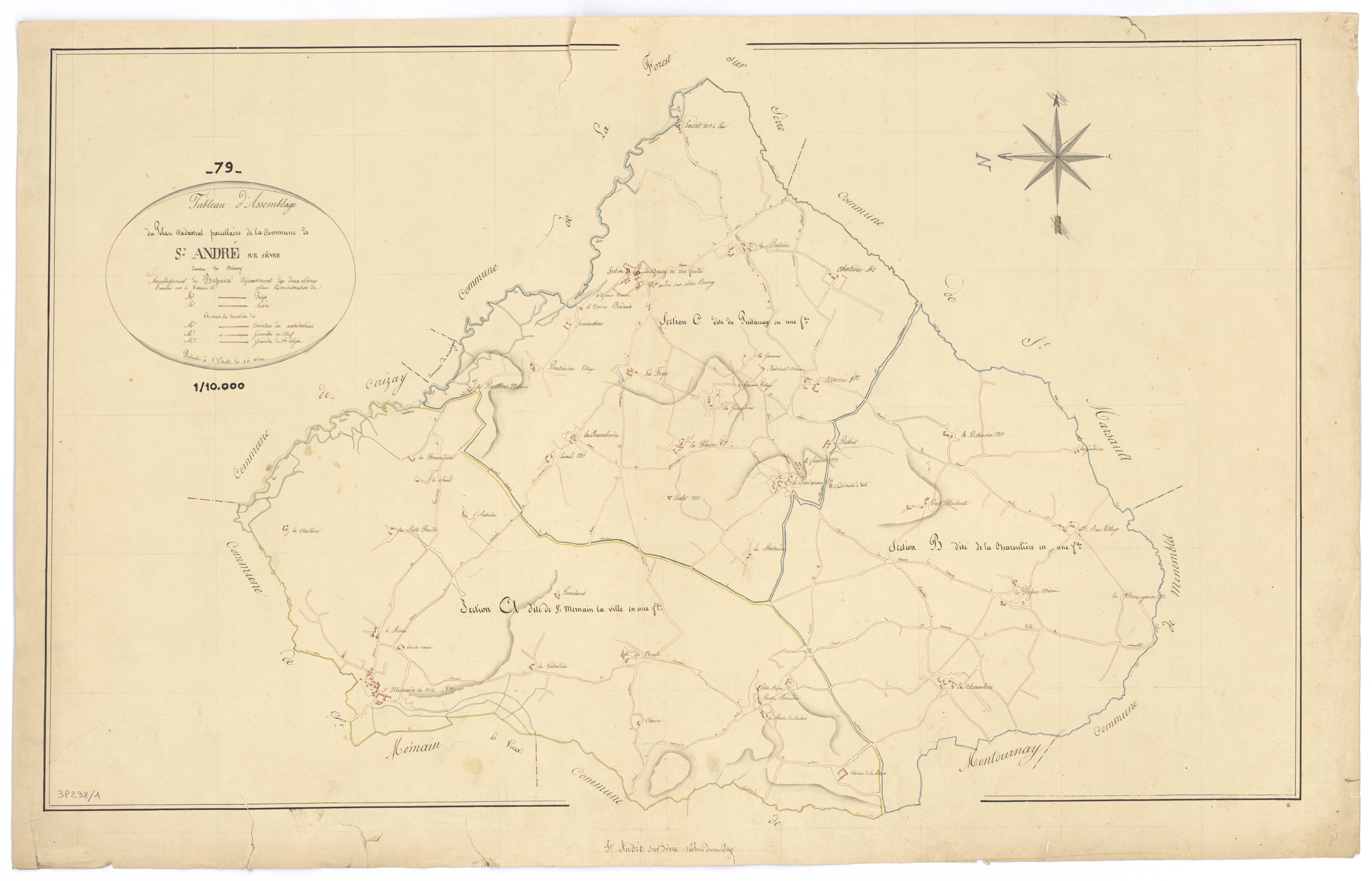 Saint-André-sur-Sèvre - FRAD079_CADASTRE_NAPOLEONIEN Tableau d'assemblage