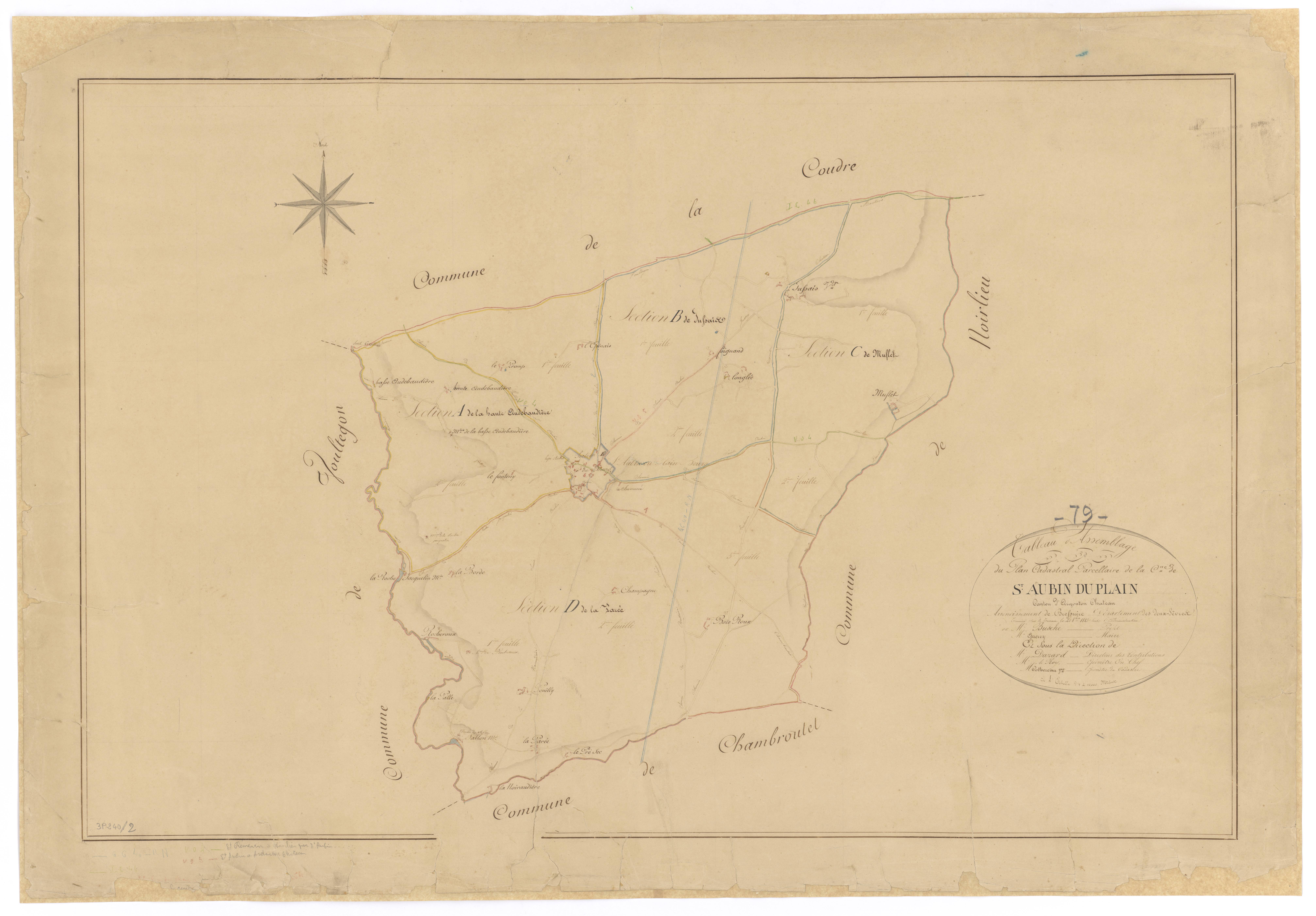 Saint-Aubin-du-Plain - FRAD079_CADASTRE_NAPOLEONIEN Tableau d'assemblage