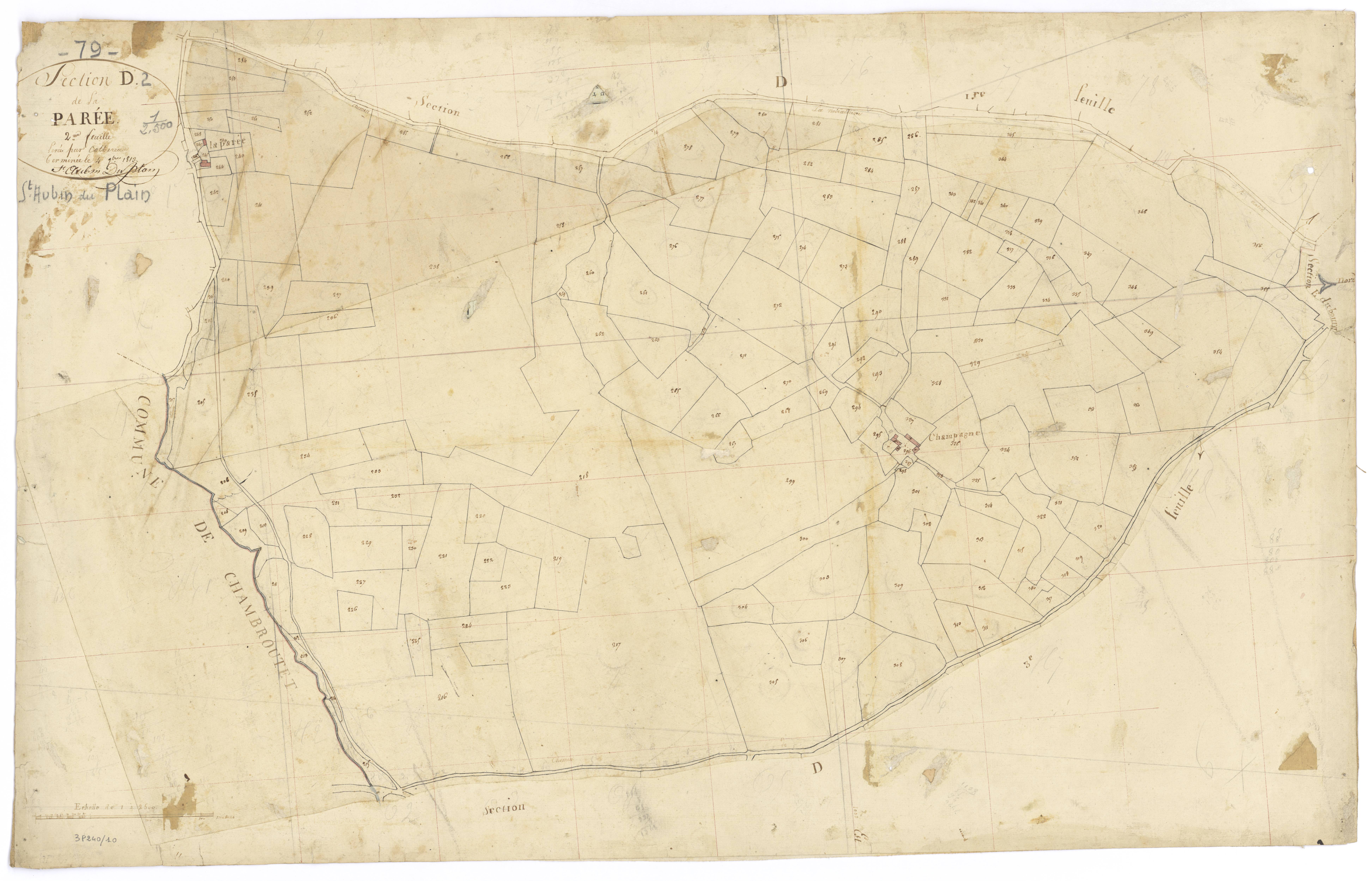 Saint-Aubin-du-Plain - FRAD079_CADASTRE_NAPOLEONIEN Section D2 dite de la Parée