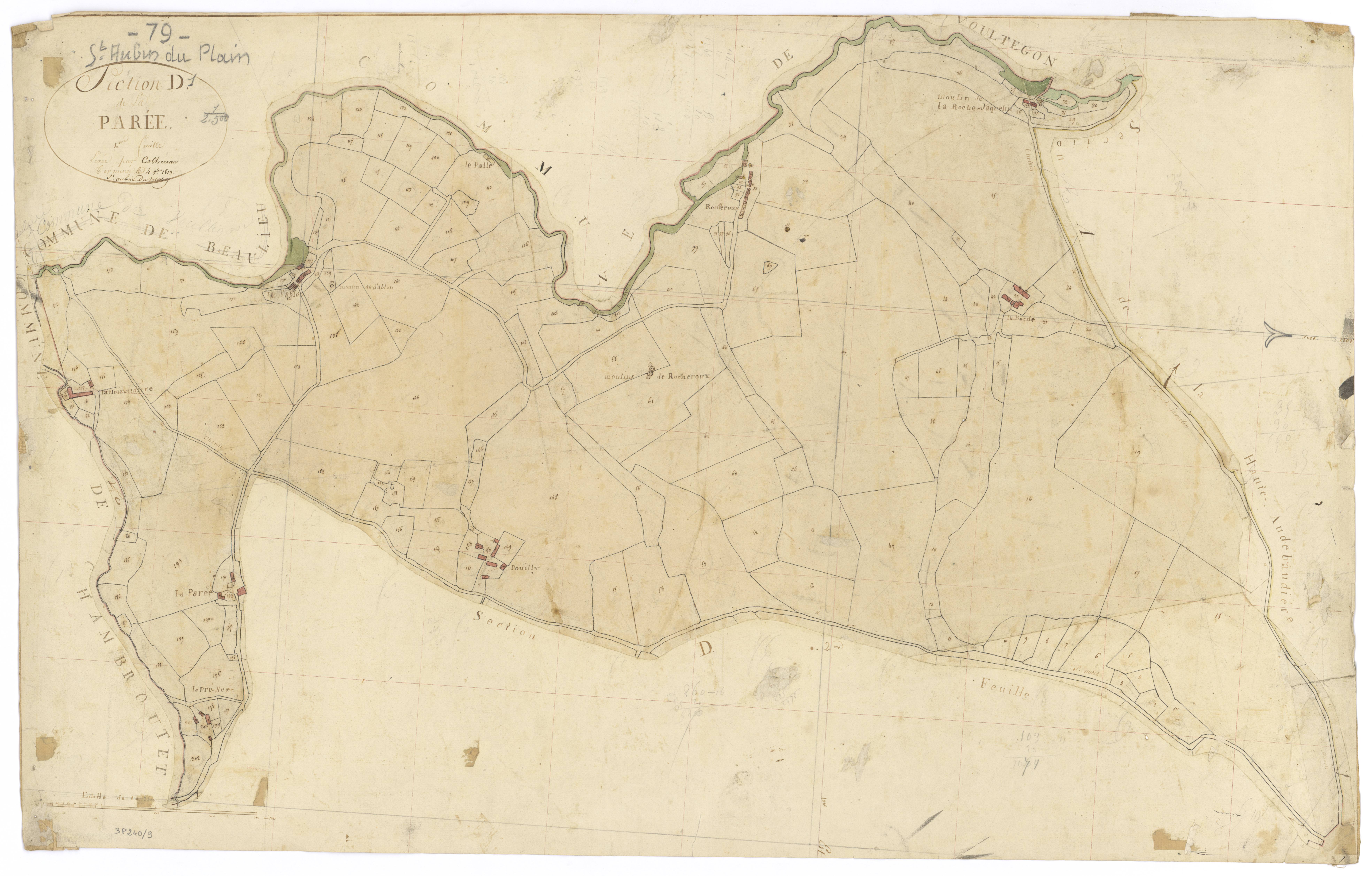 Saint-Aubin-du-Plain - FRAD079_CADASTRE_NAPOLEONIEN Section D1 dite de la Parée