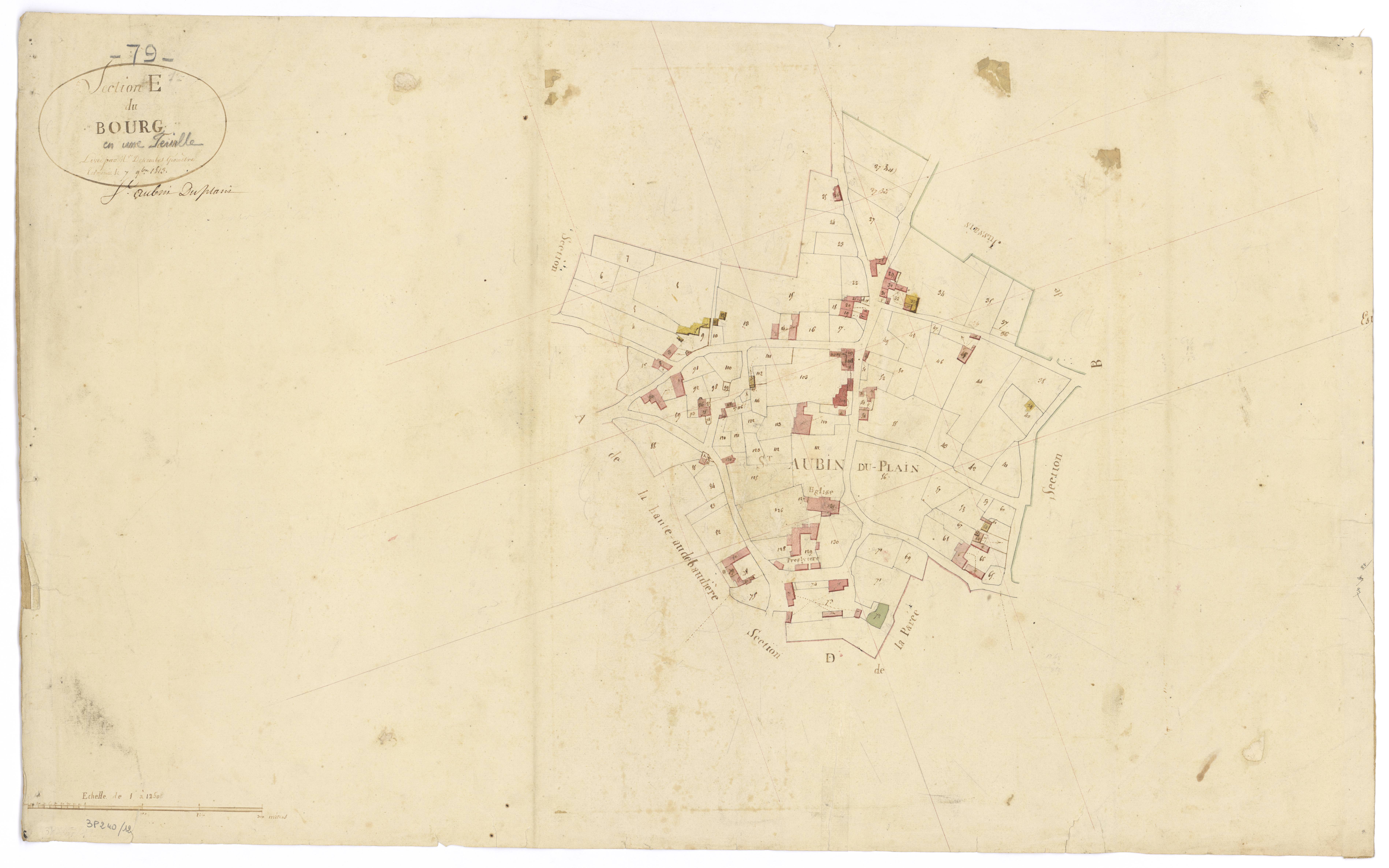 Saint-Aubin-du-Plain - FRAD079_CADASTRE_NAPOLEONIEN Section E dite du Bourg