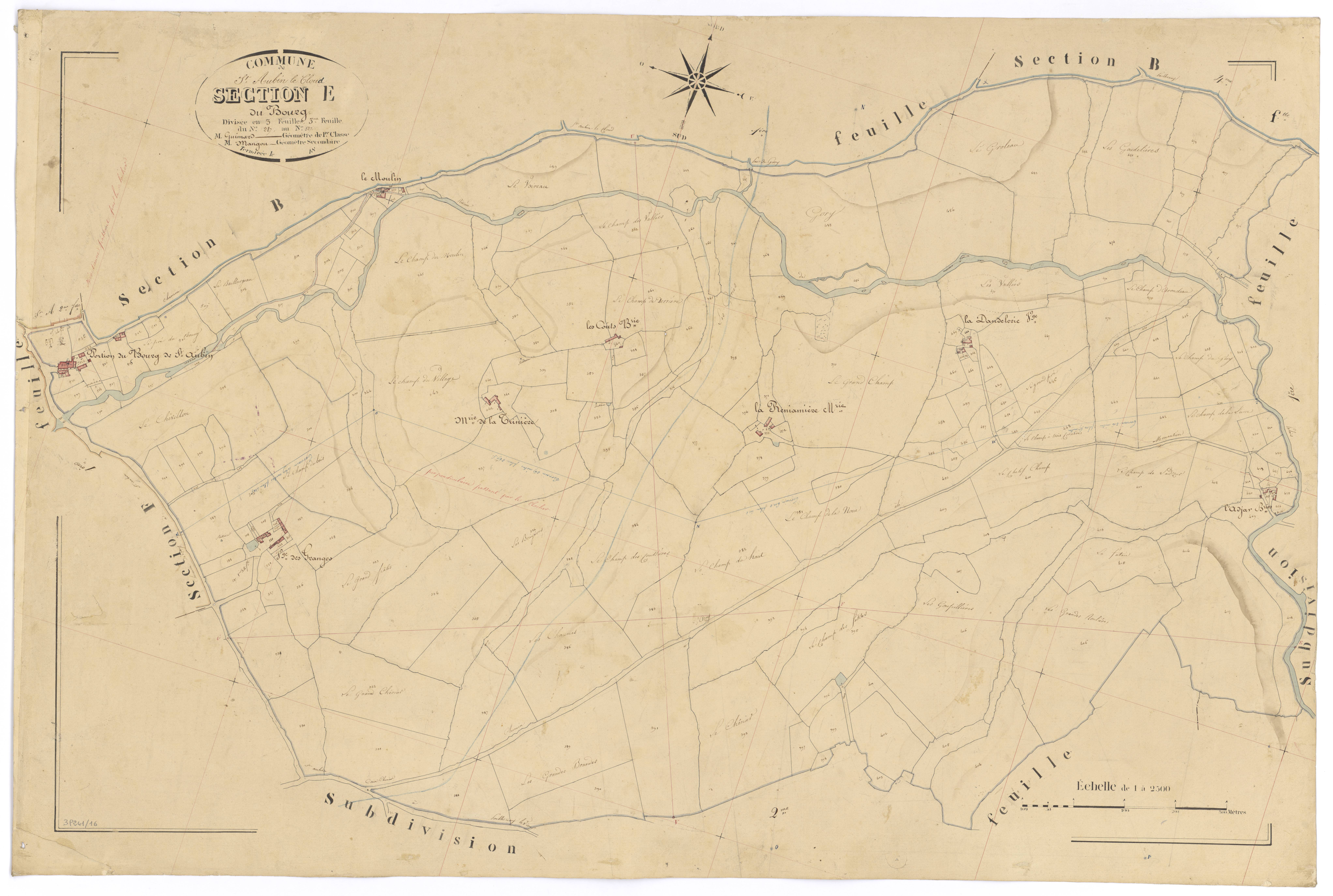 Saint-Aubin-le-Cloud - FRAD079_CADASTRE_NAPOLEONIEN Section E3 dite du Bourg
