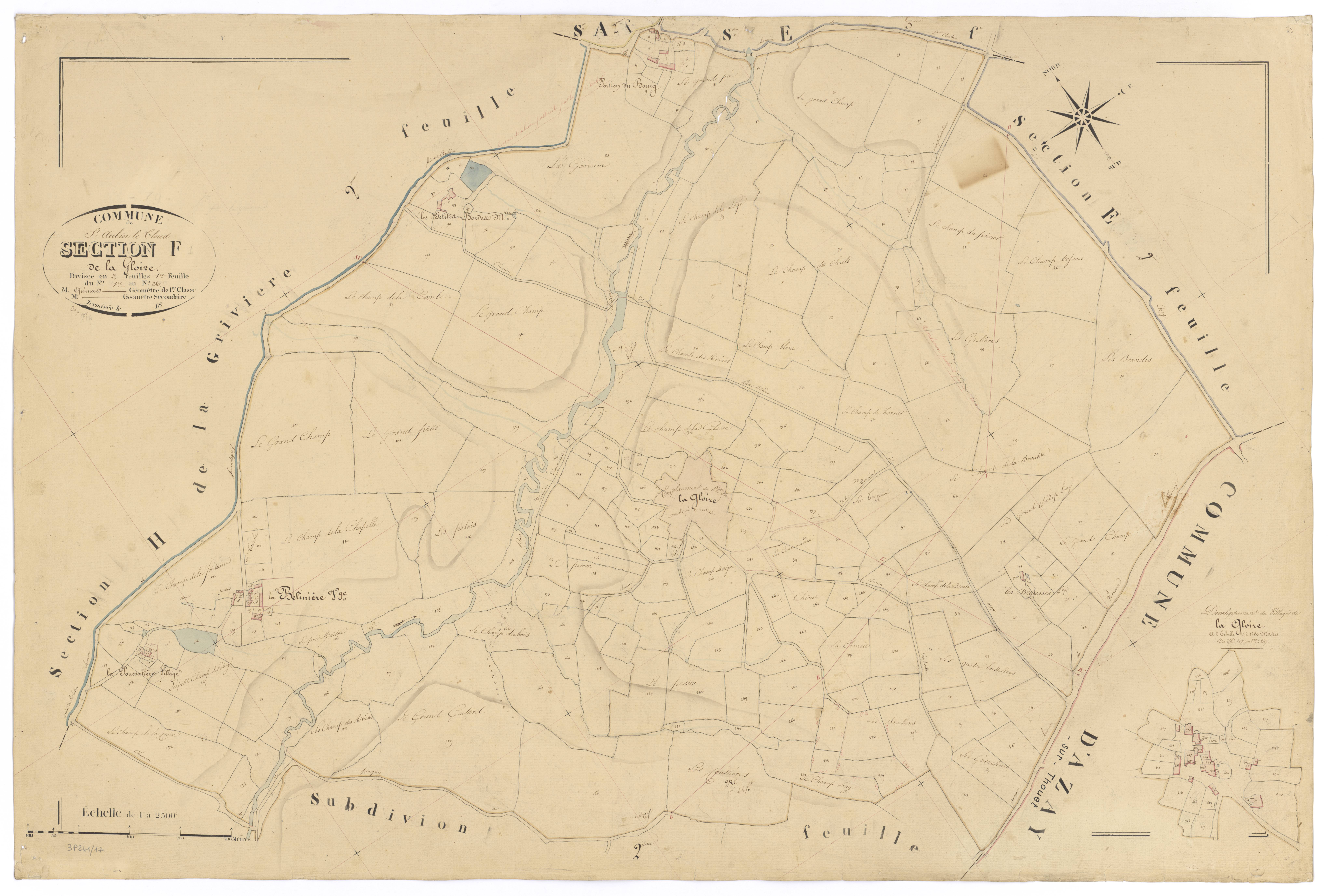 Saint-Aubin-le-Cloud - FRAD079_CADASTRE_NAPOLEONIEN Section F1 dite de la Gloire
