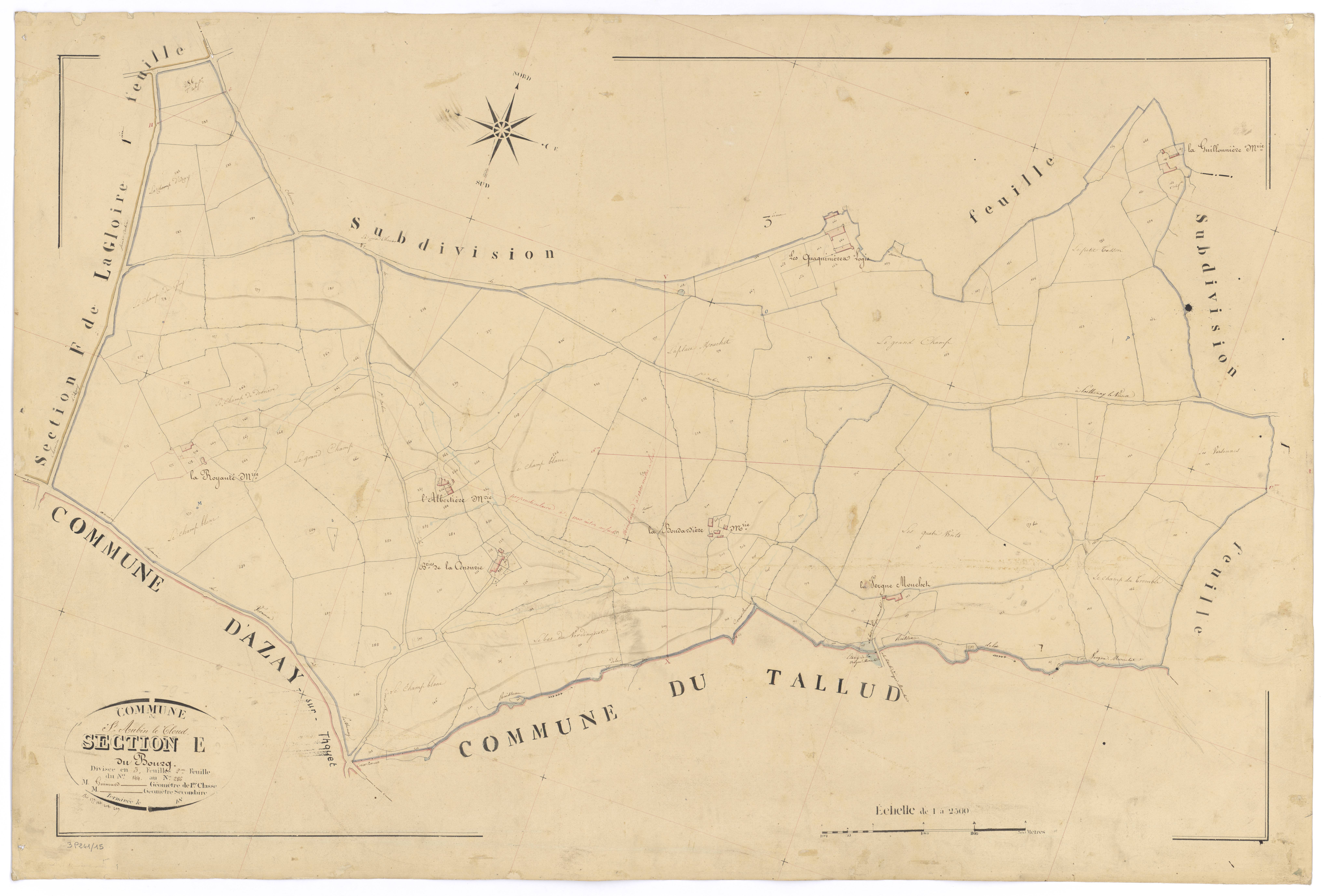 Saint-Aubin-le-Cloud - FRAD079_CADASTRE_NAPOLEONIEN Section E2 dite du Bourg