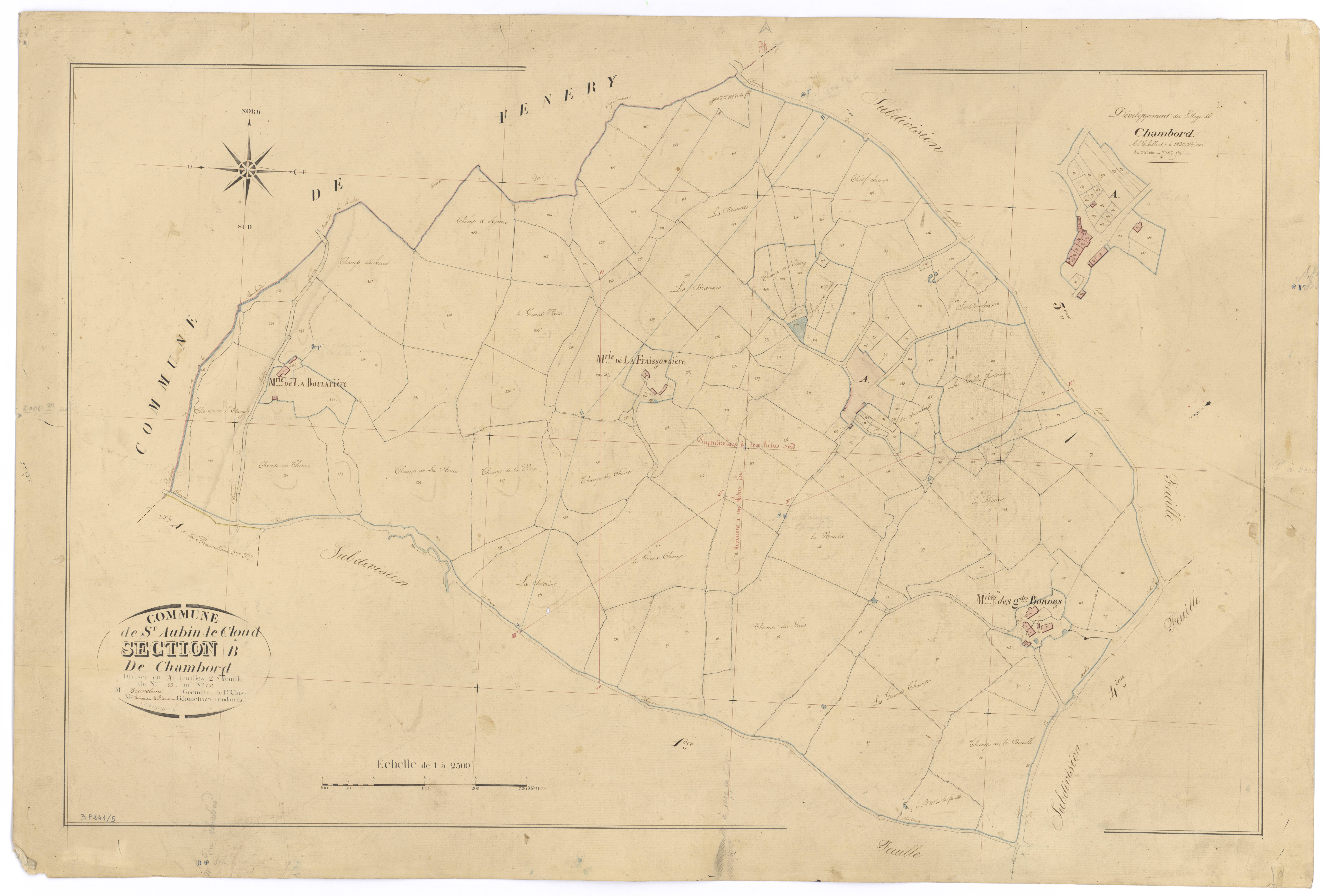 Saint-Aubin-le-Cloud - FRAD079_CADASTRE_NAPOLEONIEN Section B2 dite de Chambord 