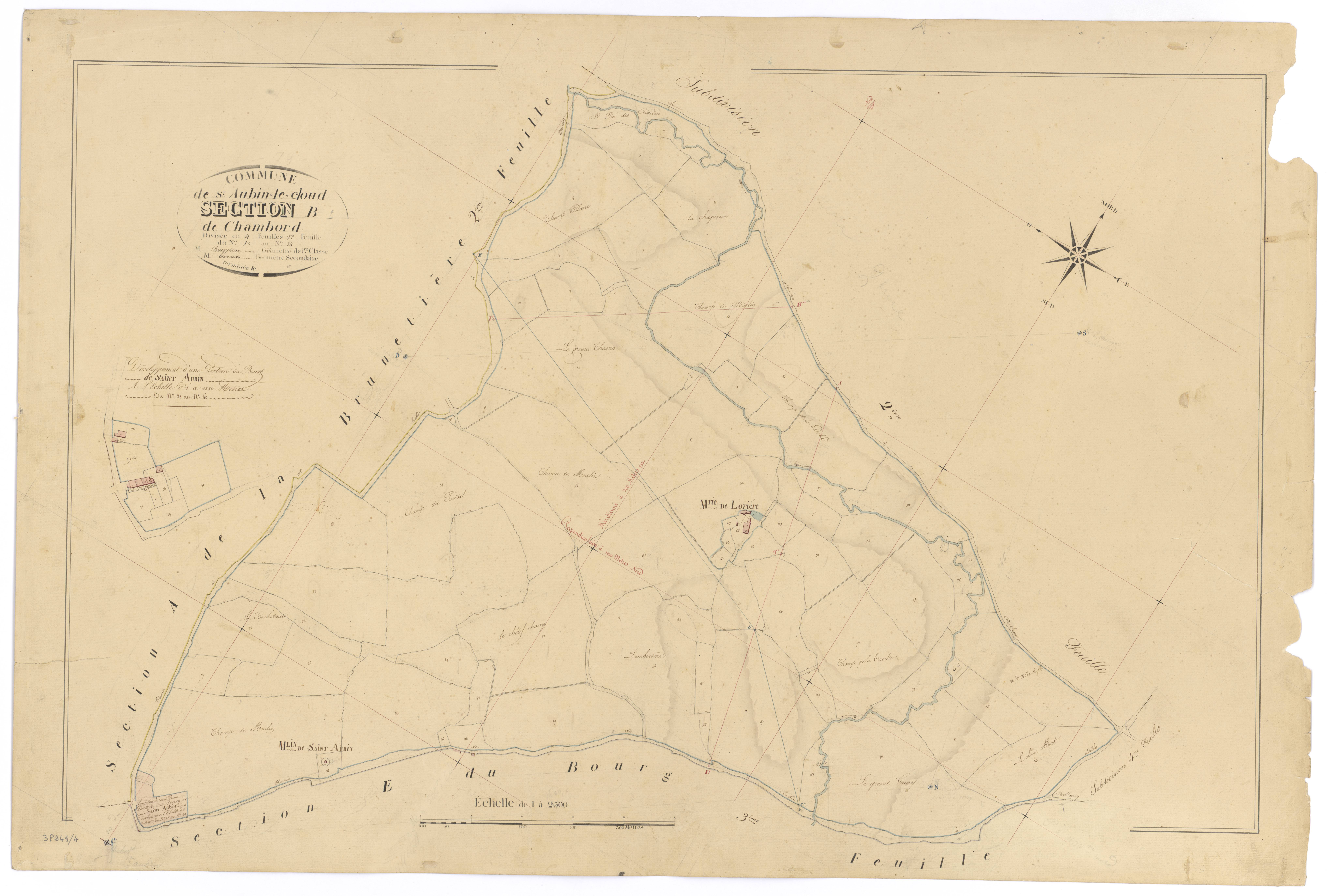 Saint-Aubin-le-Cloud - FRAD079_CADASTRE_NAPOLEONIEN Section B1 dite de Chambord 
