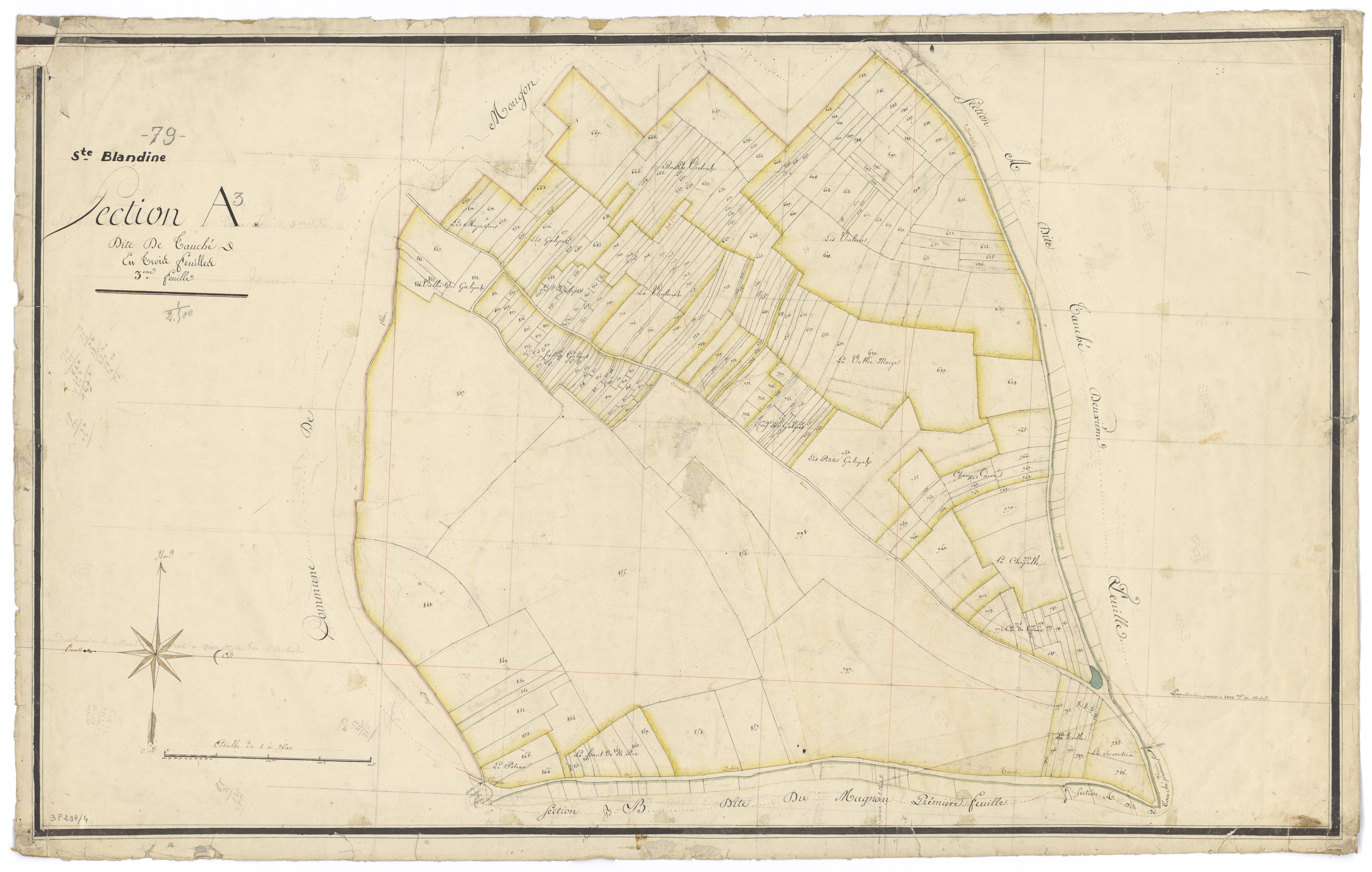 Sainte-Blandine - FRAD079_CADASTRE_NAPOLEONIEN Section A3 dite de Tauché 