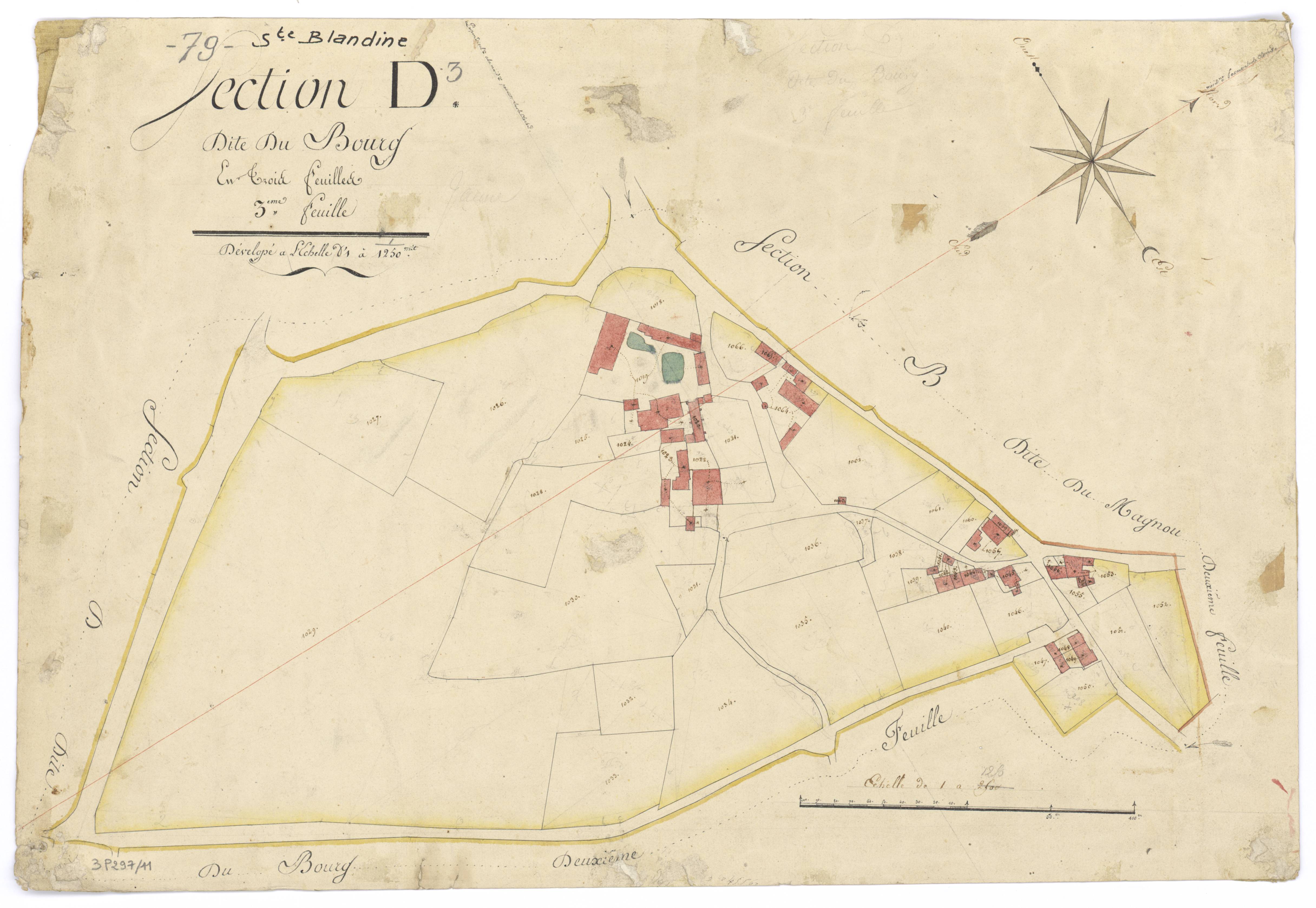 Sainte-Blandine - FRAD079_CADASTRE_NAPOLEONIEN Section D3 dite du Bourg 