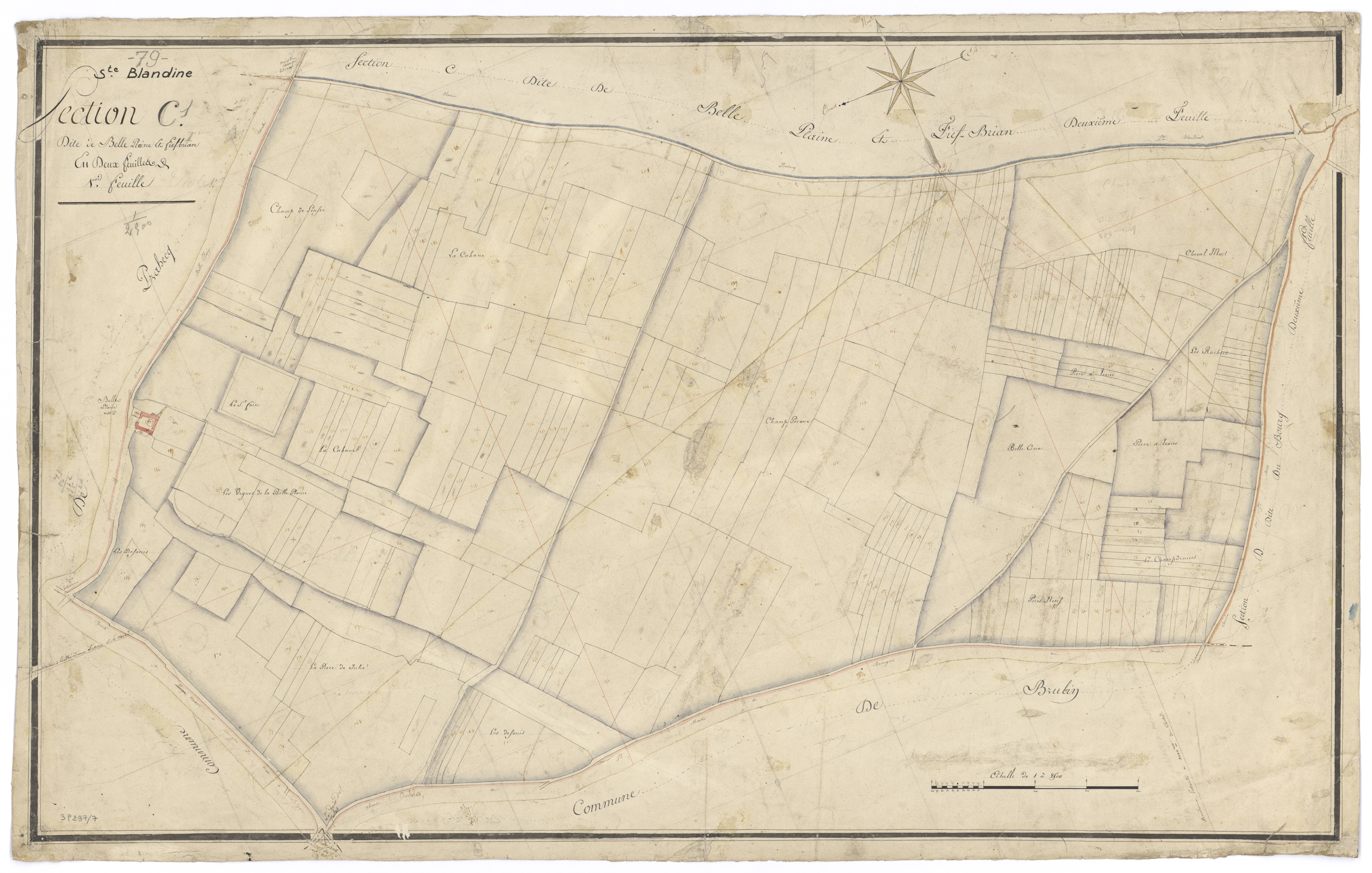 Sainte-Blandine - FRAD079_CADASTRE_NAPOLEONIEN Section C1 dite de Belle Plaine et Fief-Brian 