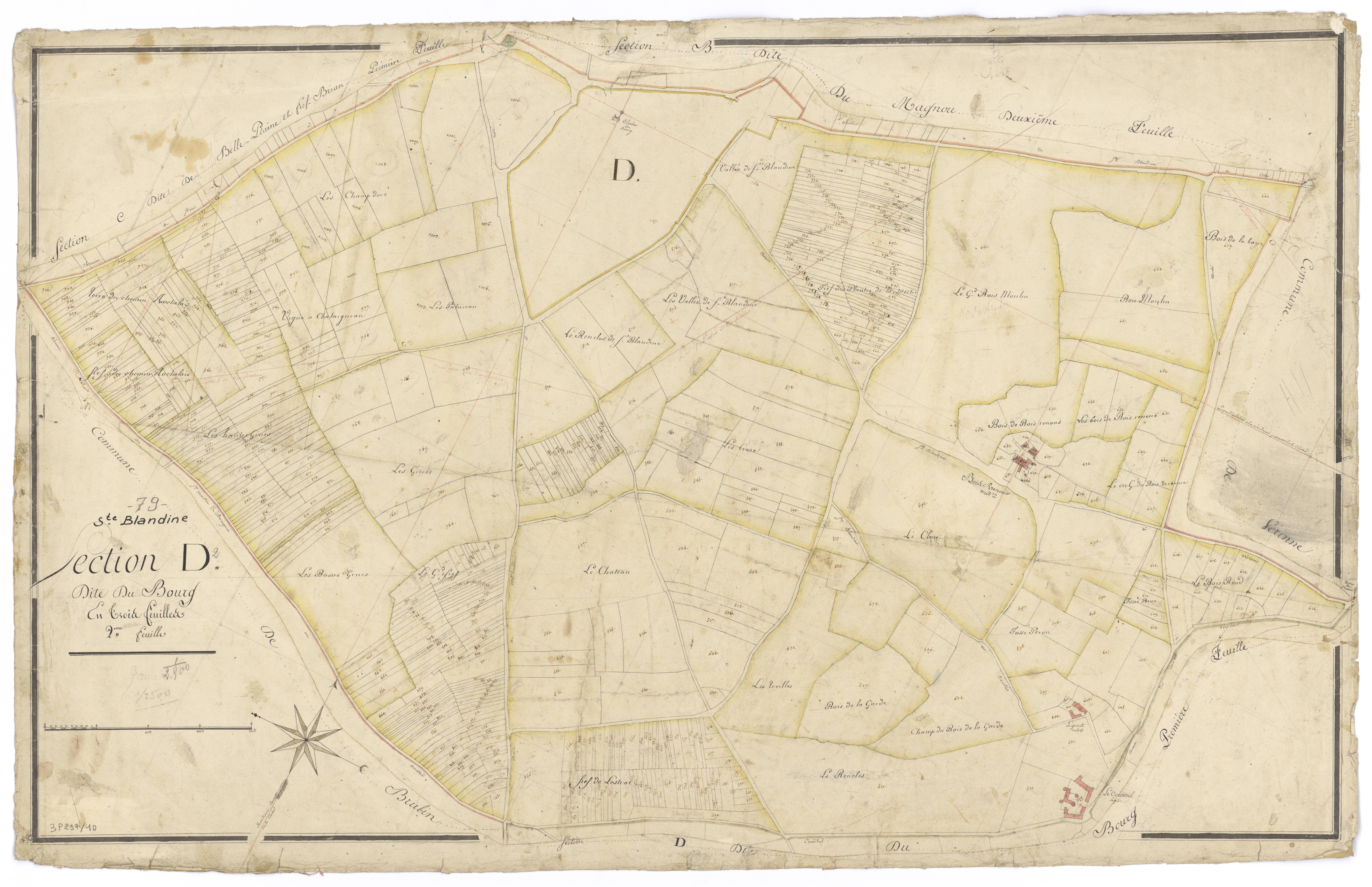 Sainte-Blandine - FRAD079_CADASTRE_NAPOLEONIEN Section D2 dite du Bourg 