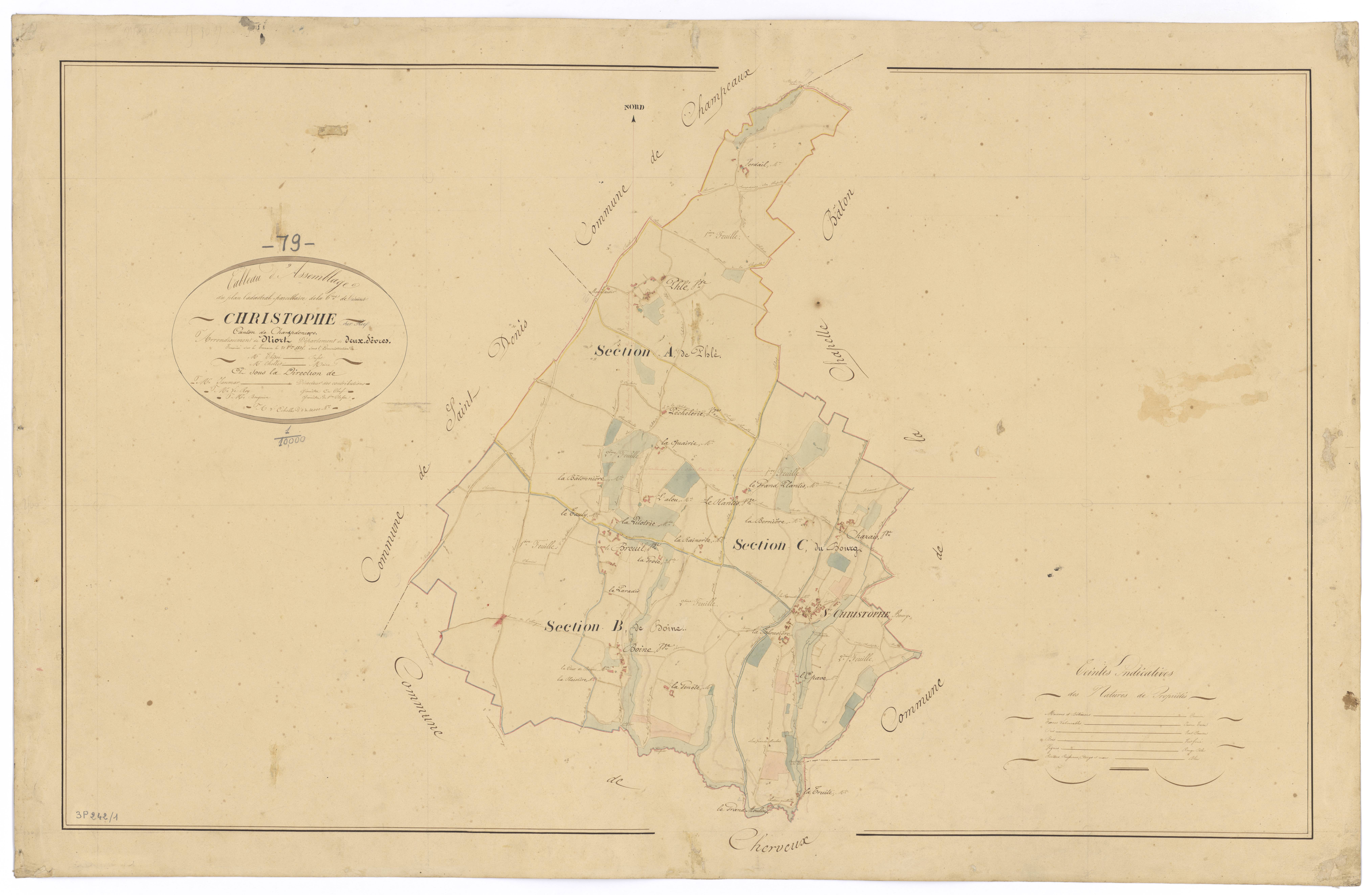 Saint-Christophe-sur-Roc - FRAD079_CADASTRE_NAPOLEONIEN Tableau d'assemblage 