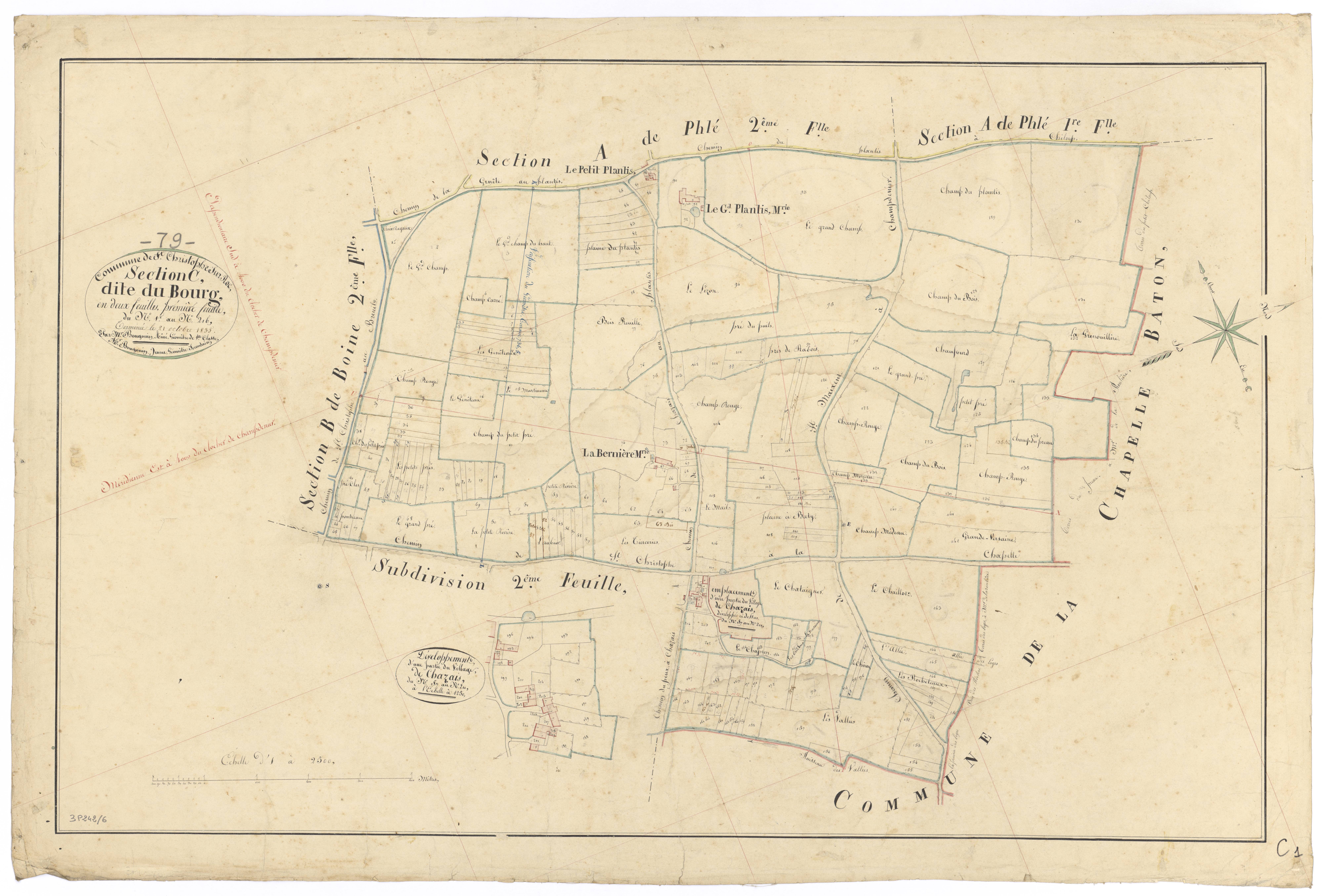 Saint-Christophe-sur-Roc - FRAD079_CADASTRE_NAPOLEONIEN Section C1 dite du Bourg 