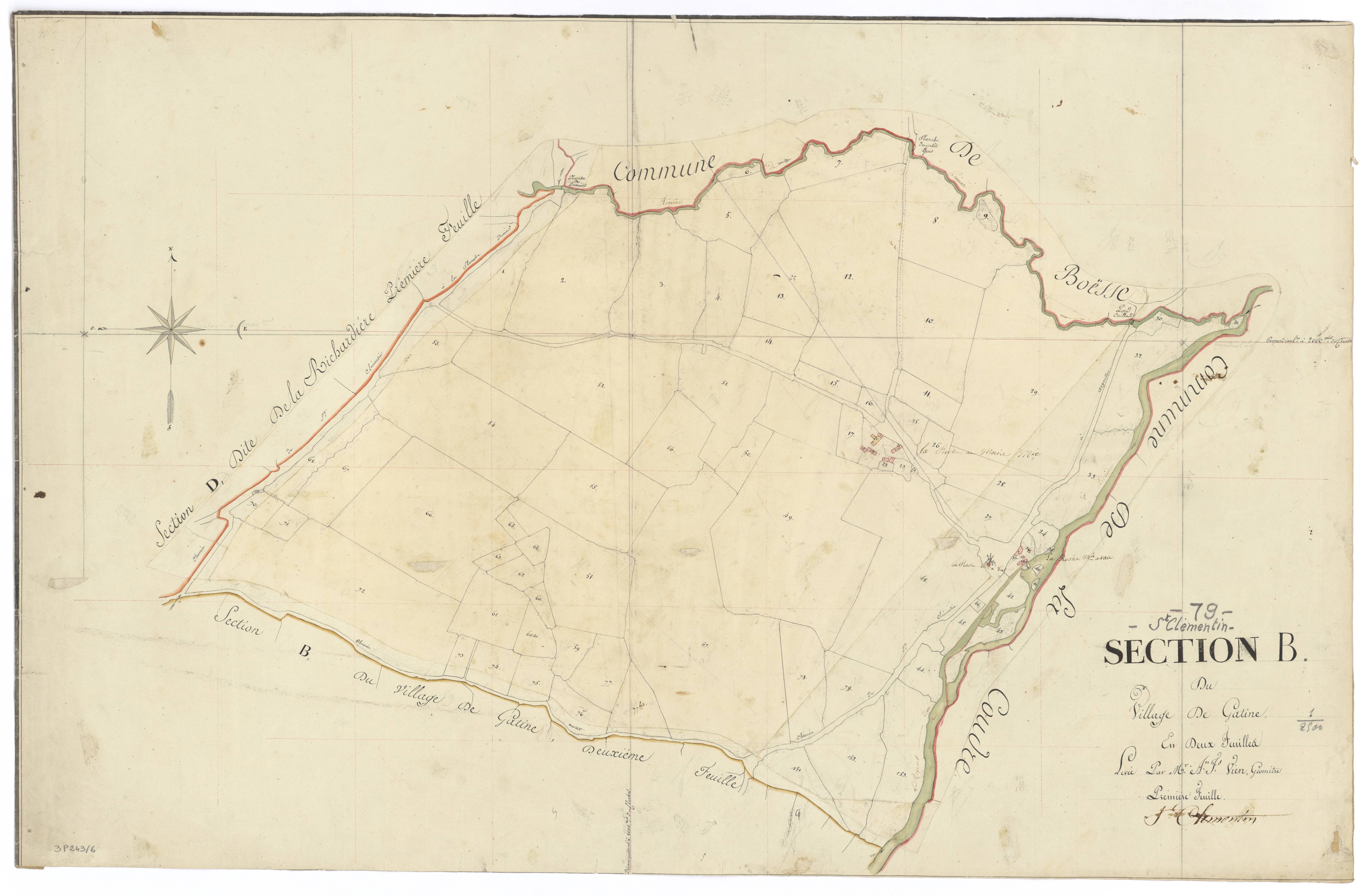 Saint-Clémentin - FRAD079_CADASTRE_NAPOLEONIEN Section B1 dite du village de Gâtine