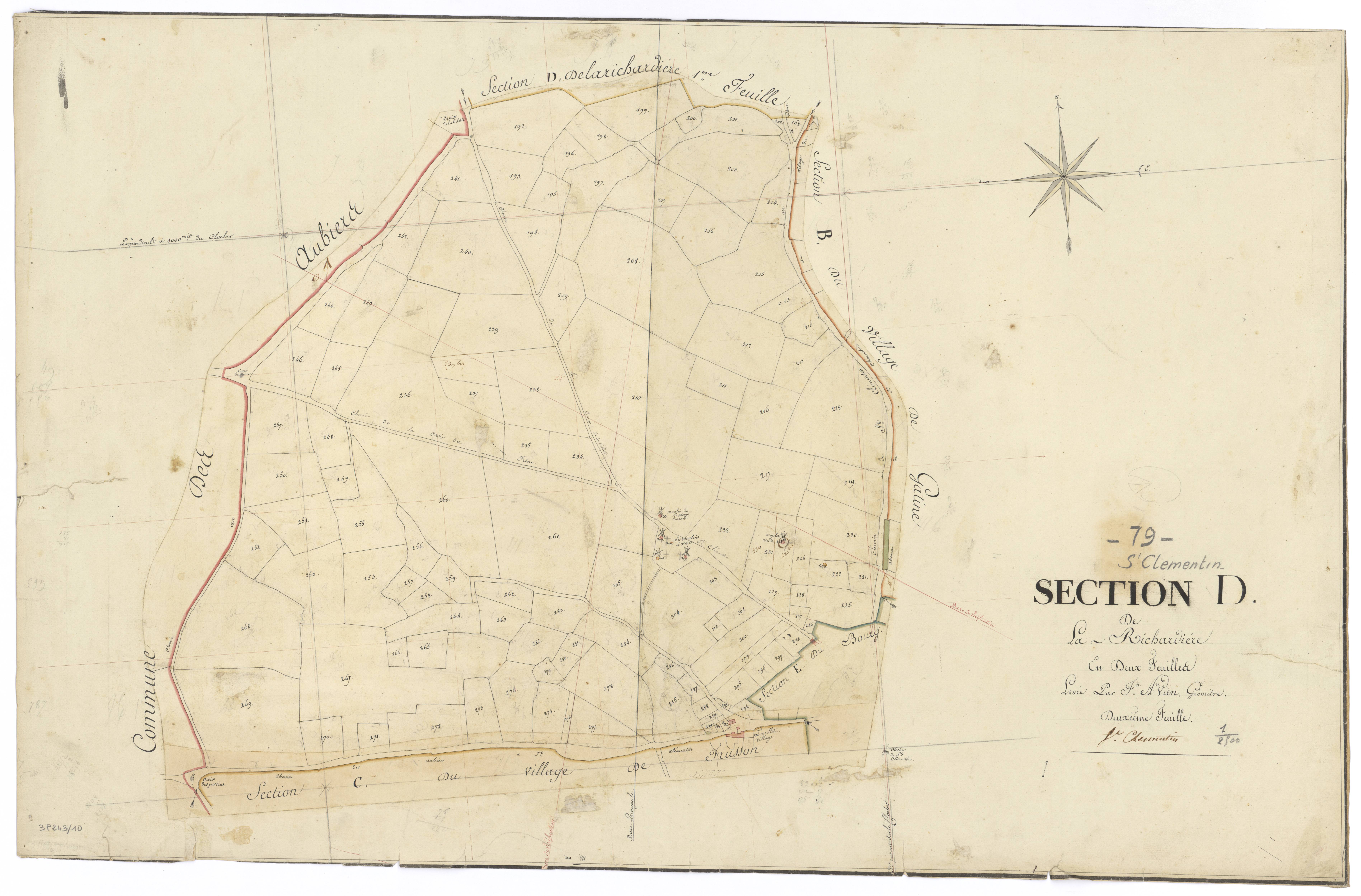 Saint-Clémentin - FRAD079_CADASTRE_NAPOLEONIEN Section D2 dite de la Richardière