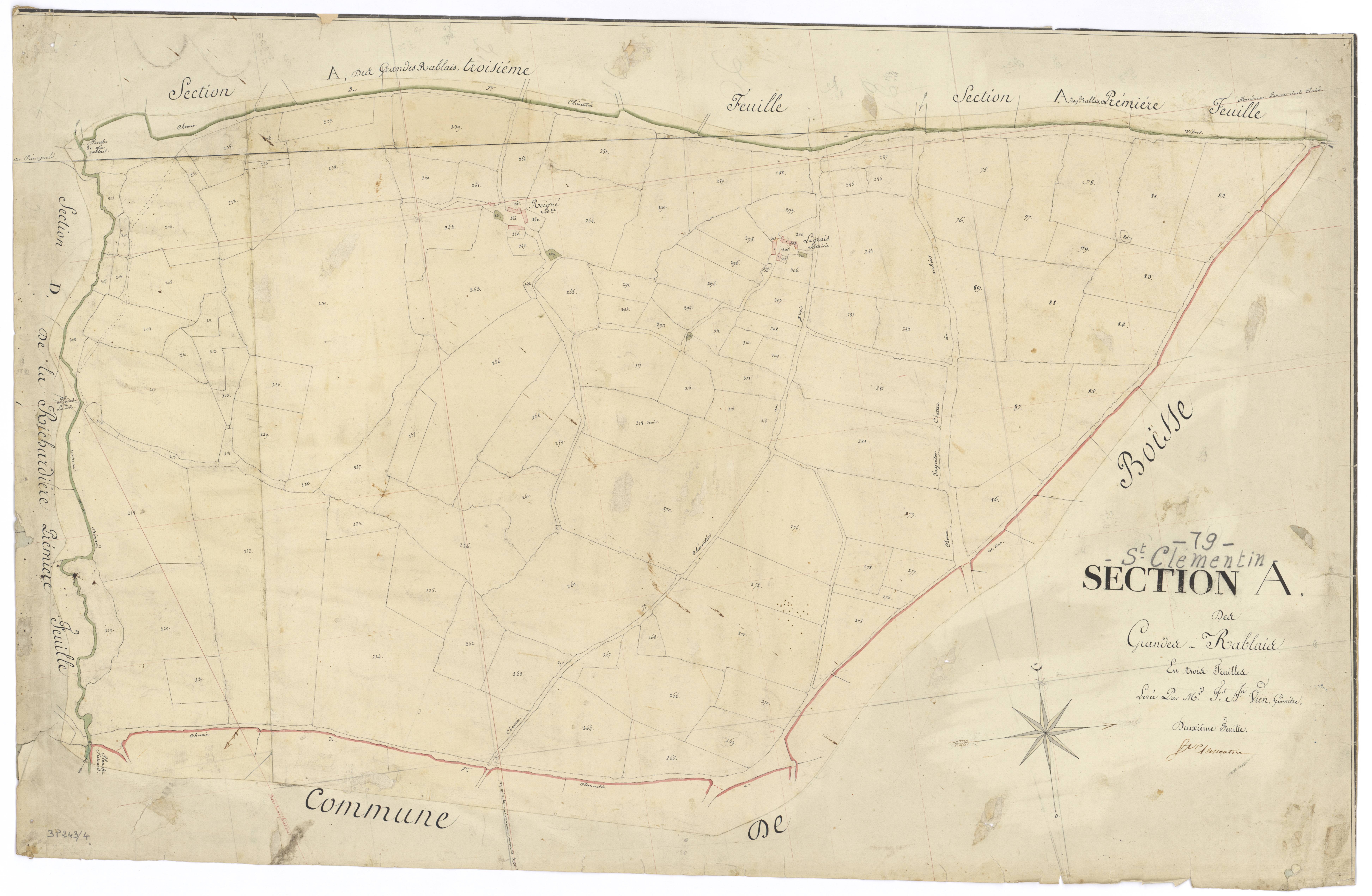 Saint-Clémentin - FRAD079_CADASTRE_NAPOLEONIEN Section A2 dite des Grandes Rablais