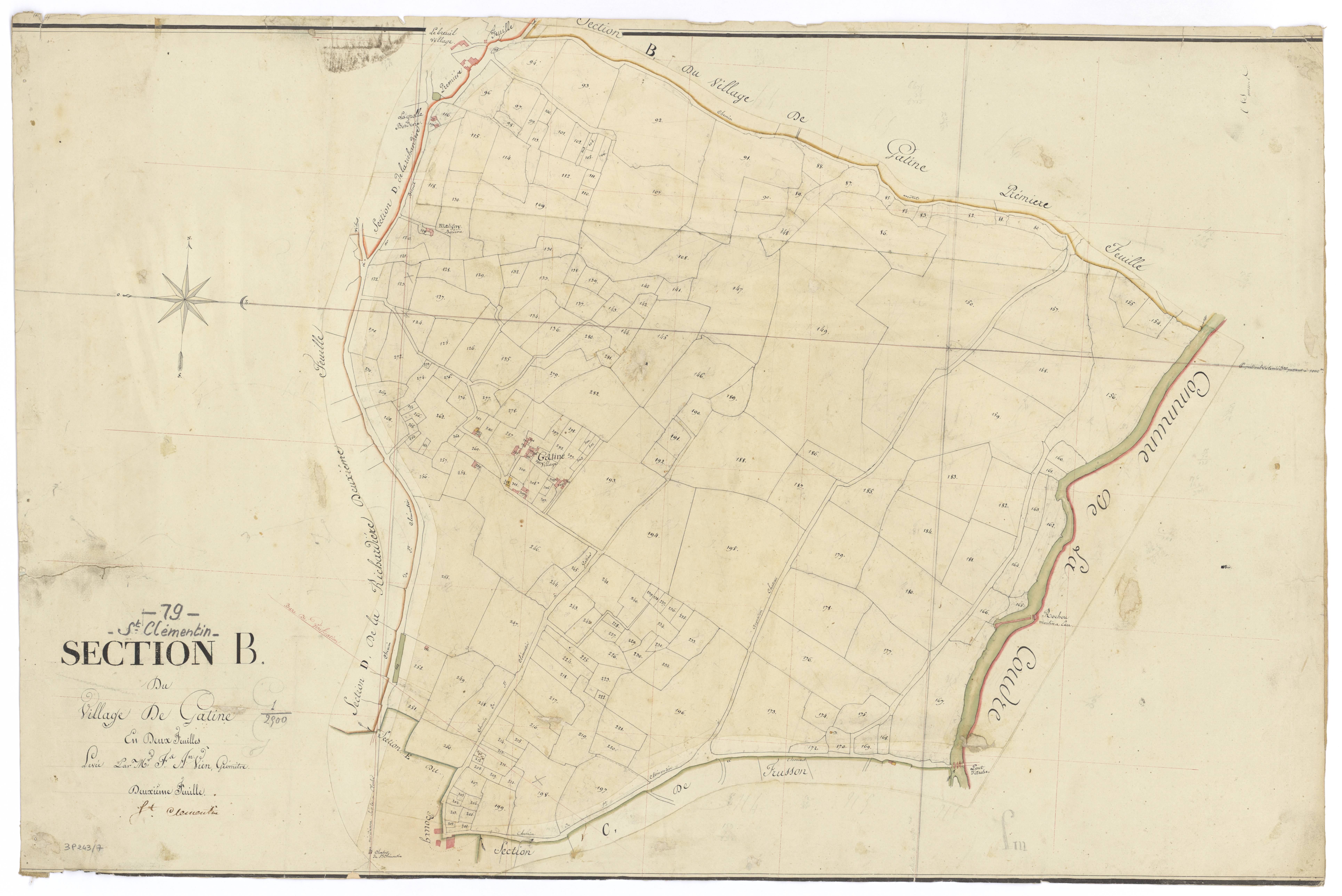 Saint-Clémentin - FRAD079_CADASTRE_NAPOLEONIEN Section B2 dite du village de Gâtine