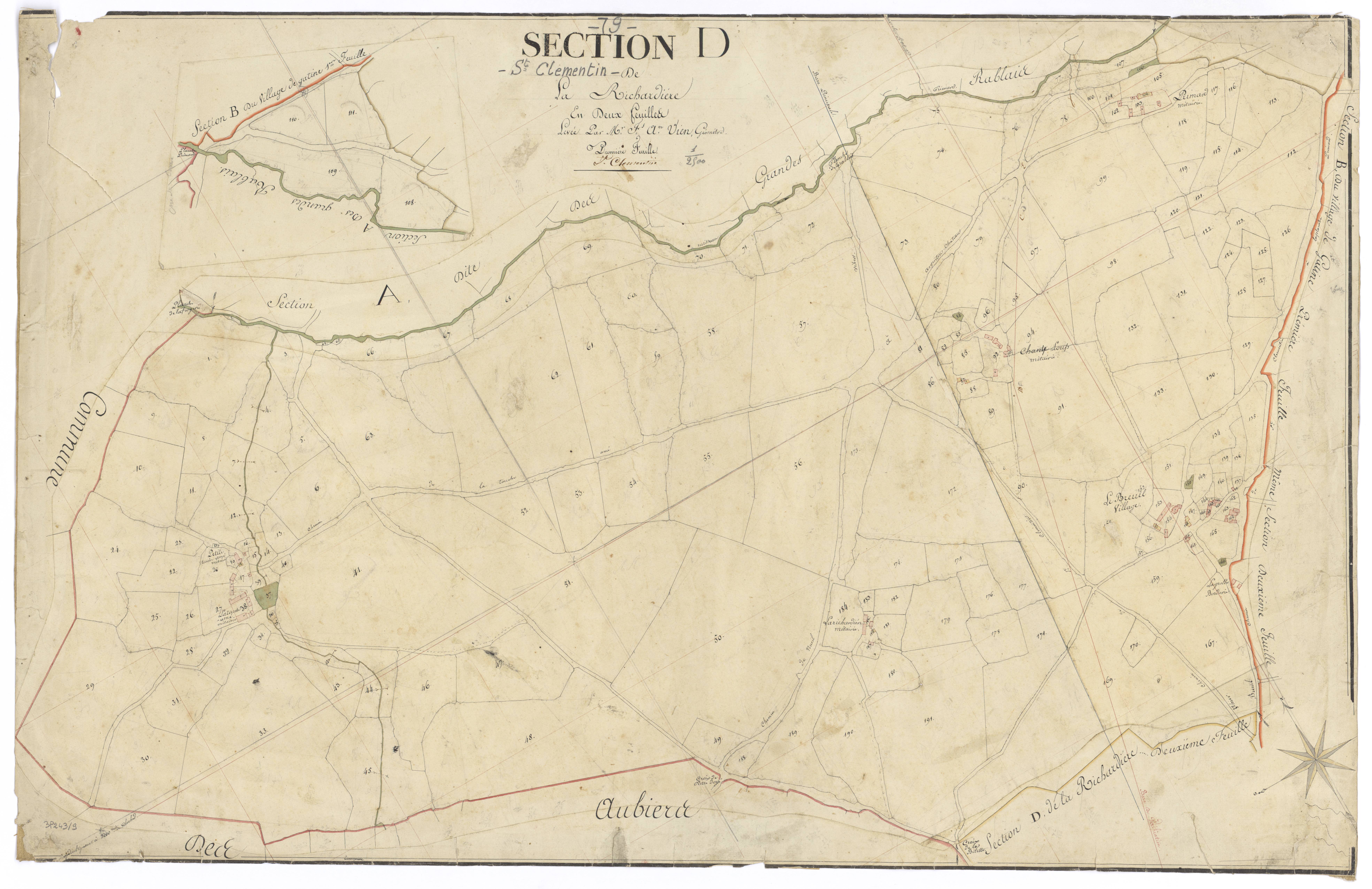 Saint-Clémentin - FRAD079_CADASTRE_NAPOLEONIEN Section D1 dite de la Richardière 