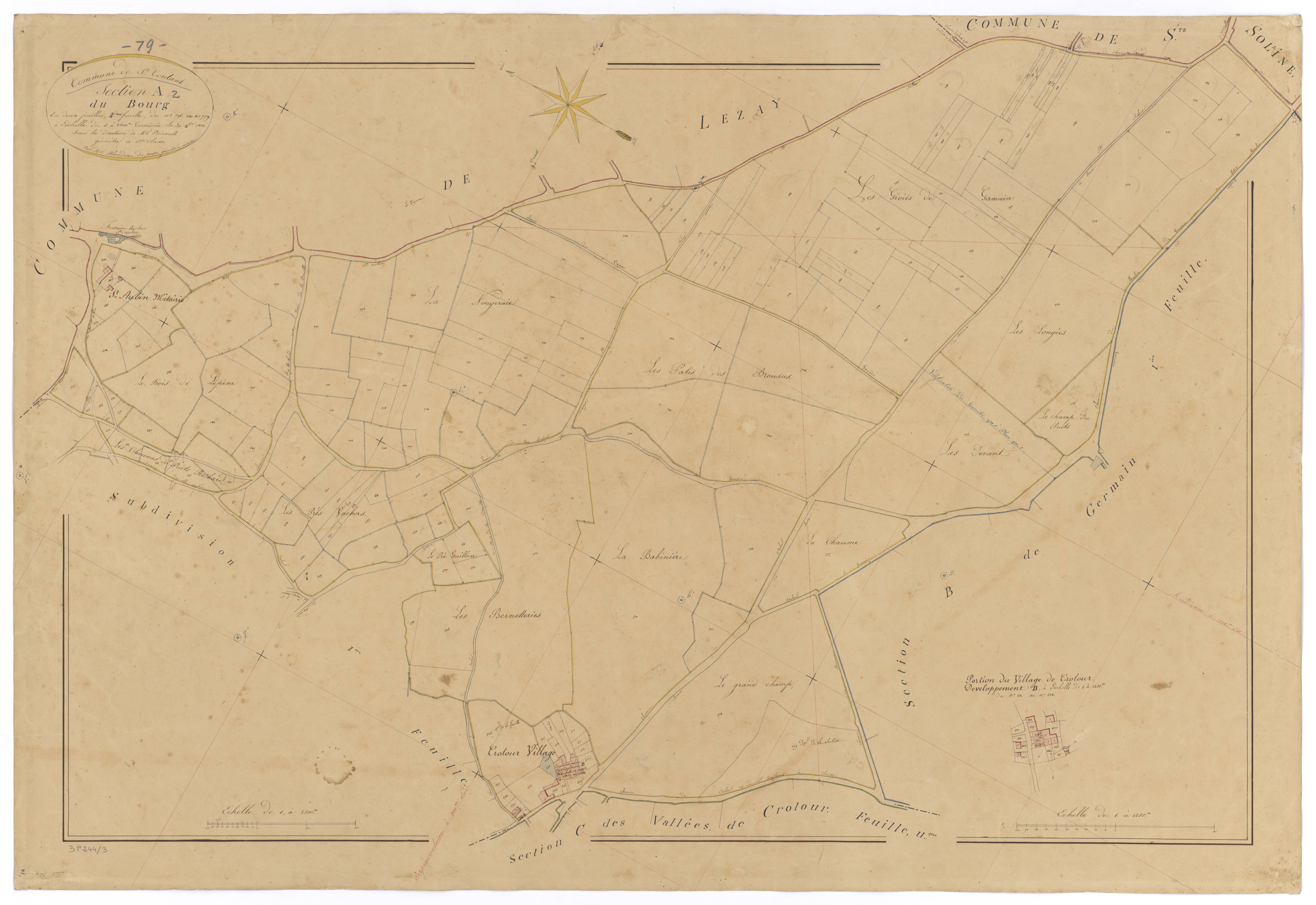 Saint-Coutant - FRAD079_CADASTRE_NAPOLEONIEN Section A2 dite du Bourg 