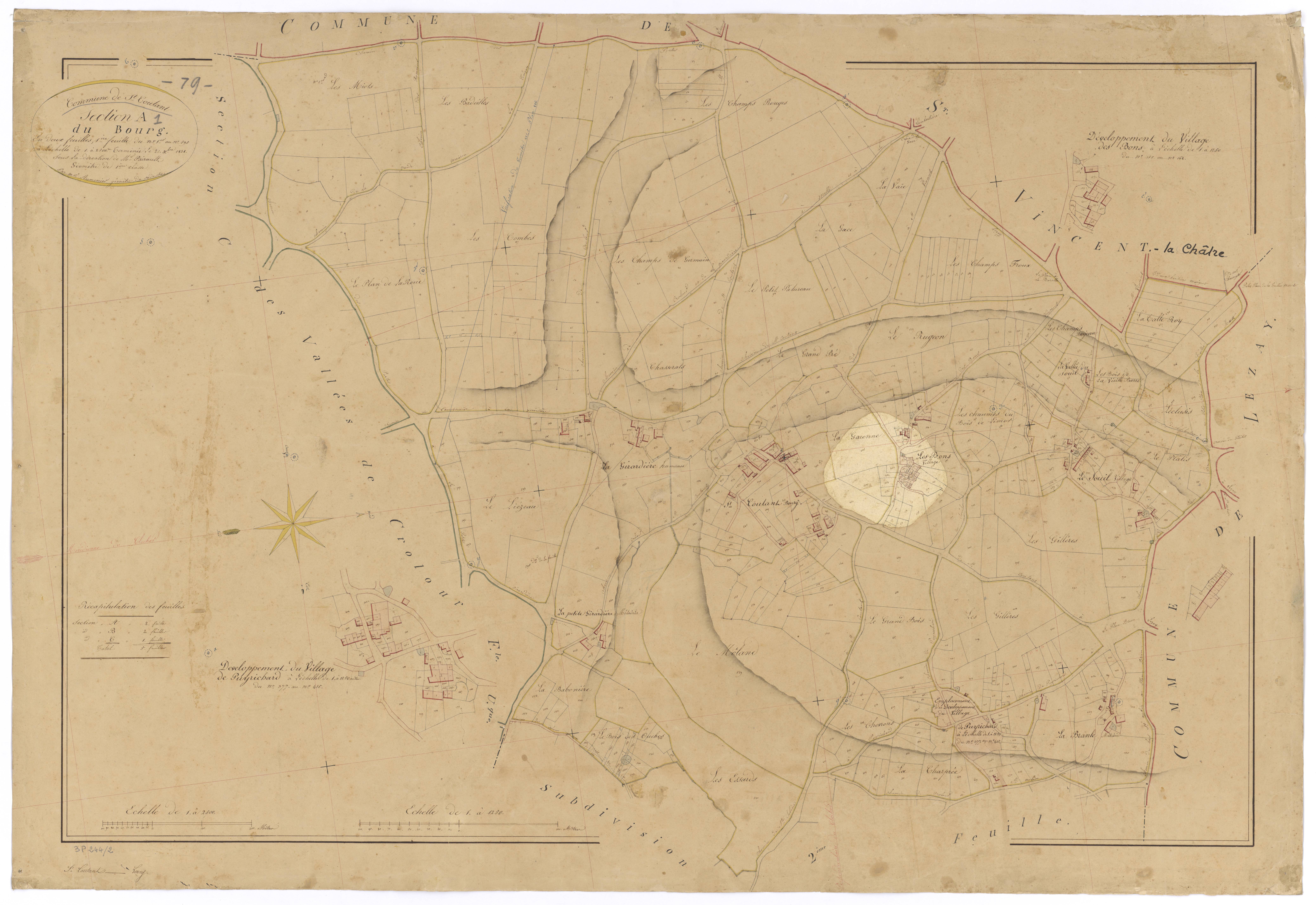 Saint-Coutant - FRAD079_CADASTRE_NAPOLEONIEN Section A1 dite du Bourg 
