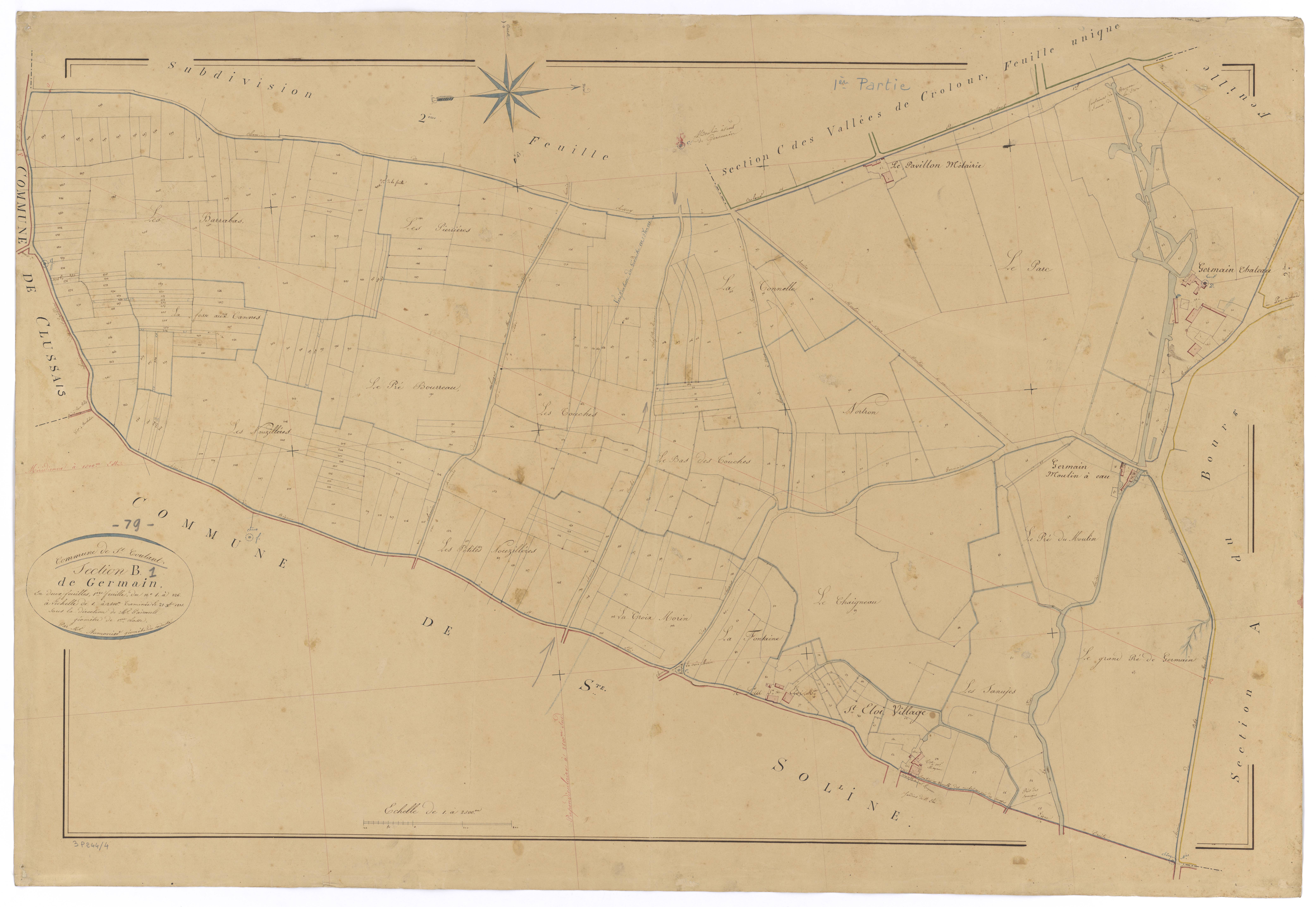 Saint-Coutant - FRAD079_CADASTRE_NAPOLEONIEN Section B1 dite de Germain 