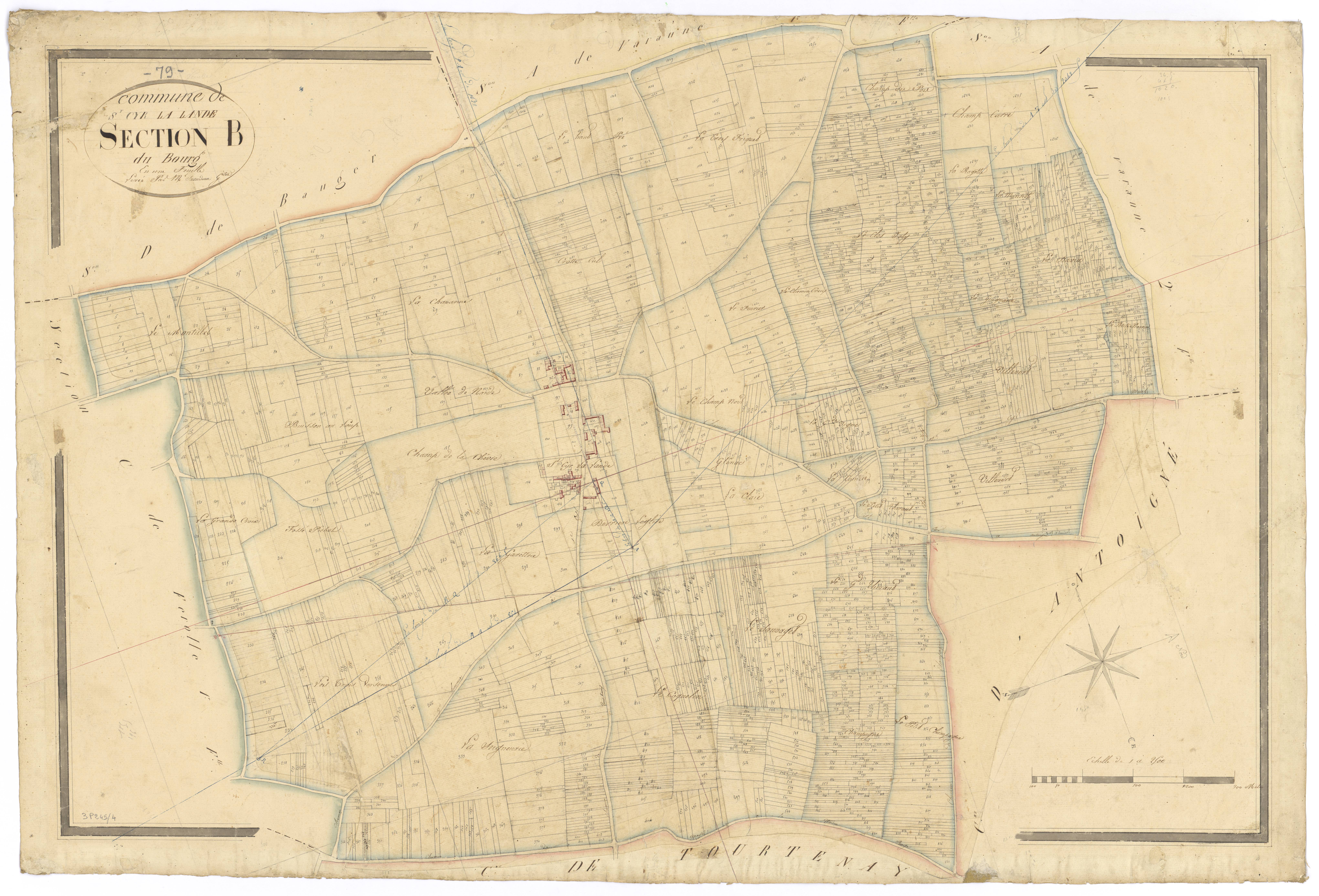 Saint-Cyr-la-Lande - FRAD079_CADASTRE_NAPOLEONIEN Section B dite du Bourg