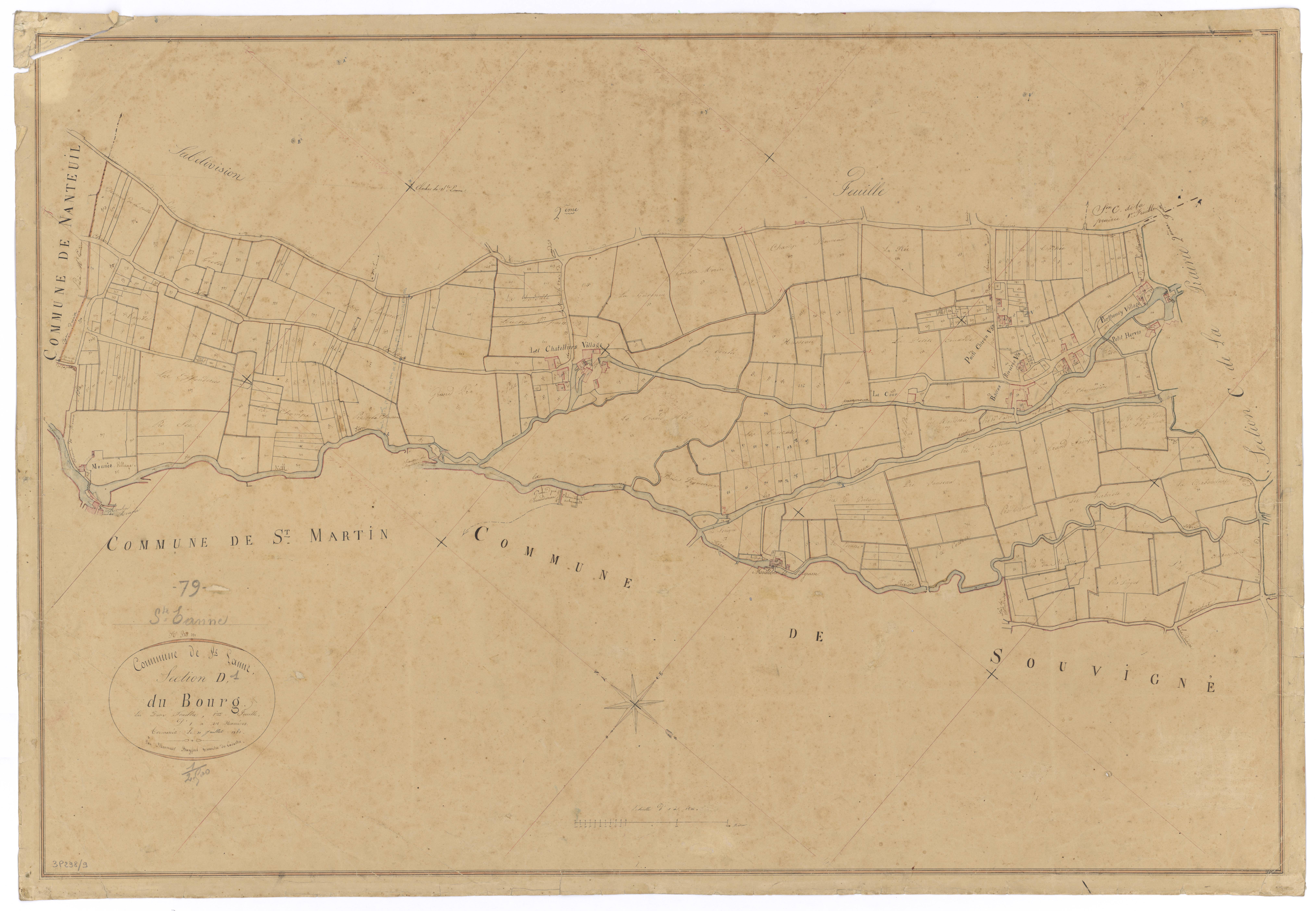 Sainte-Eanne - FRAD079_CADASTRE_NAPOLEONIEN Section D1 dite du Bourg