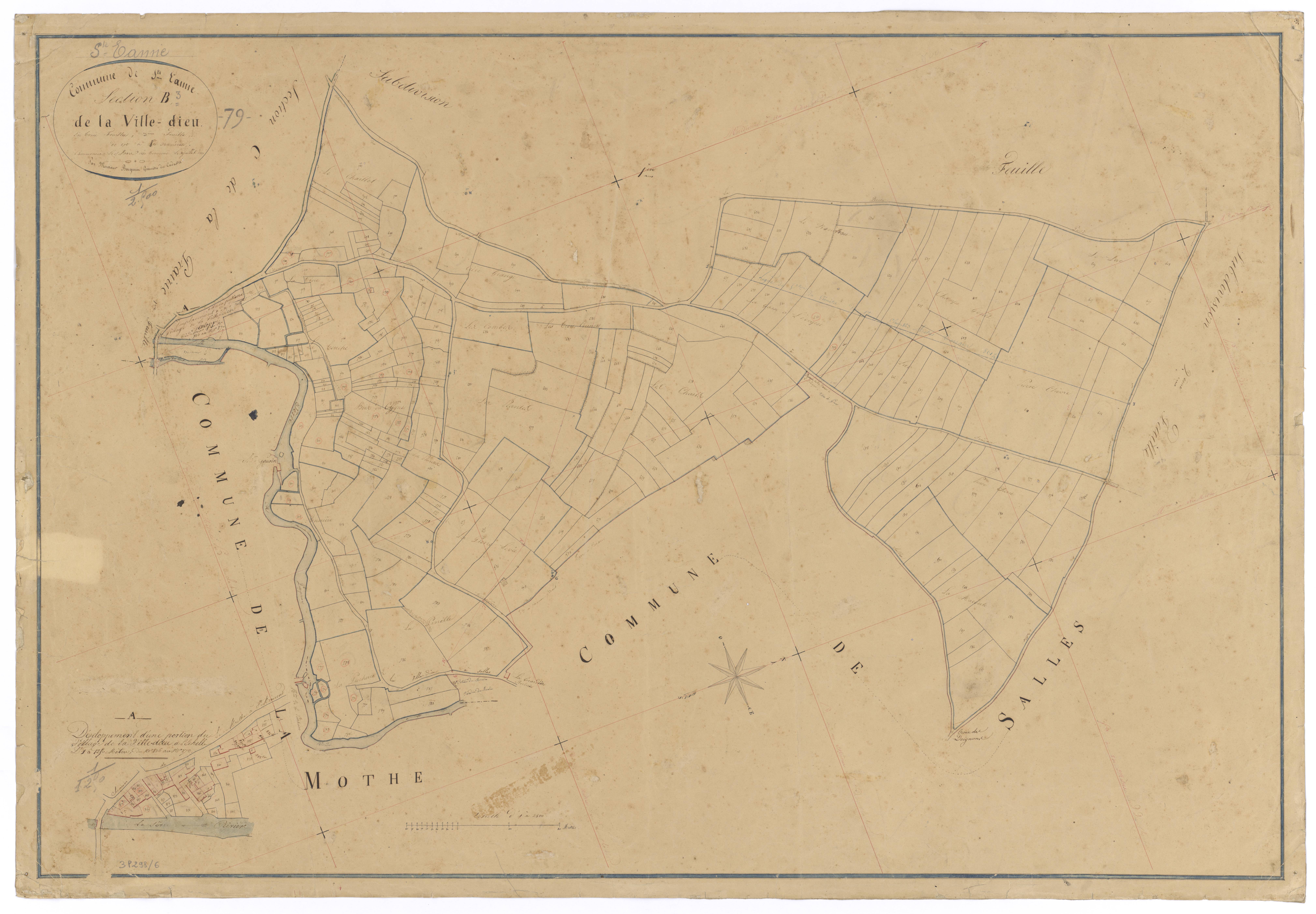 Sainte-Eanne - FRAD079_CADASTRE_NAPOLEONIEN Section B3 dite de la Ville Dieu