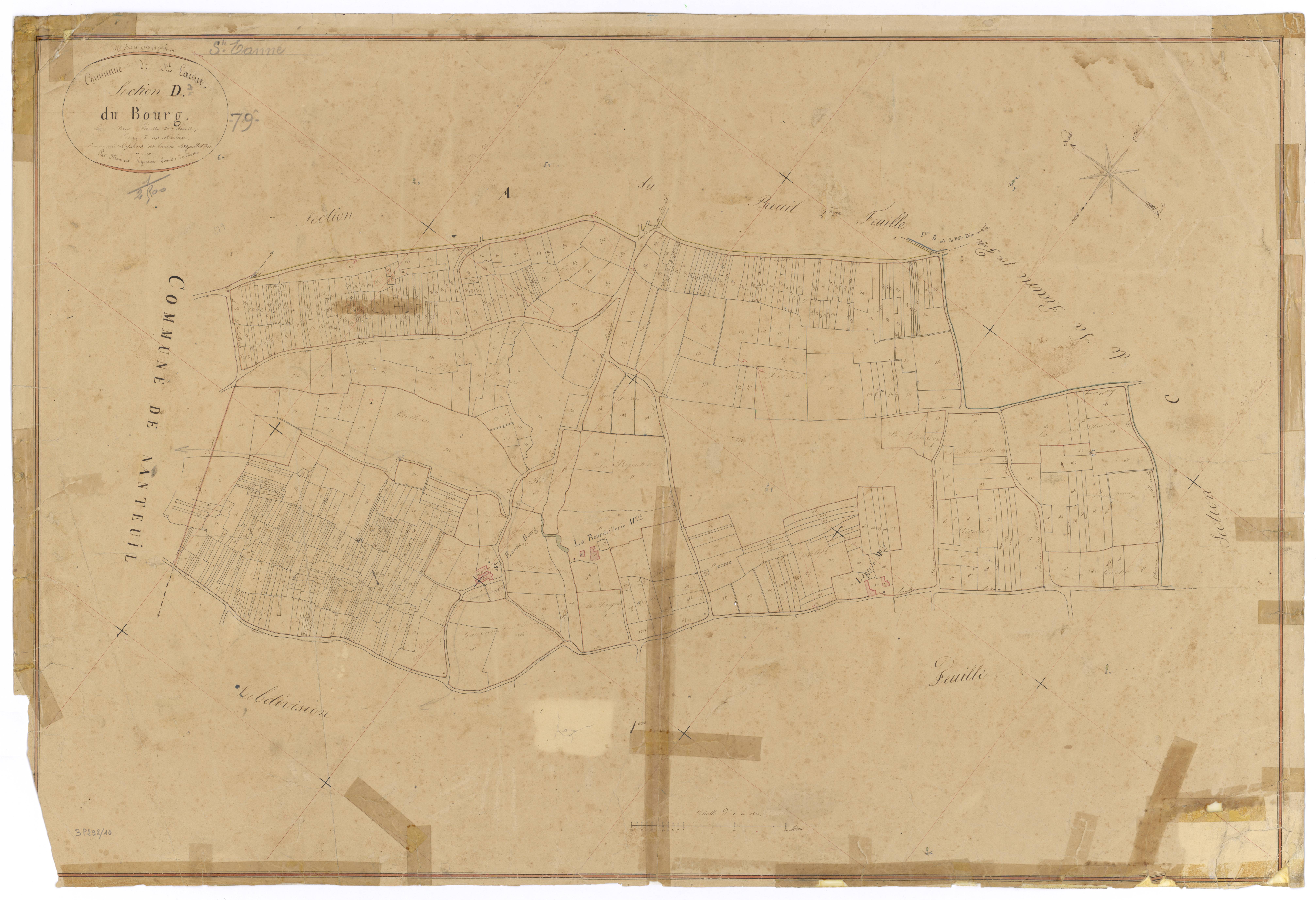 Sainte-Eanne - FRAD079_CADASTRE_NAPOLEONIEN Section D2 dite du Bourg