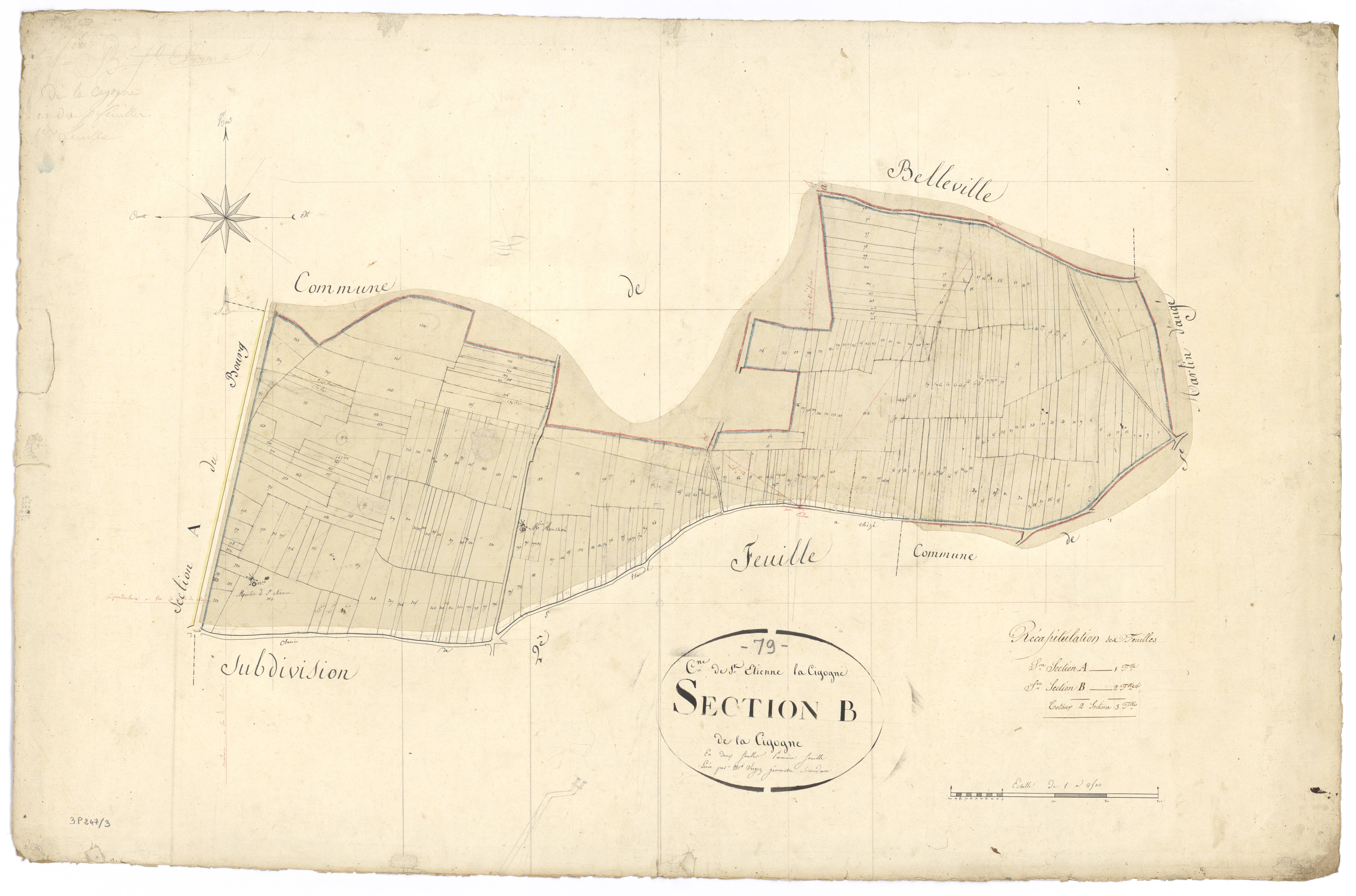 Saint-Étienne-la-Cigogne - FRAD079_CADASTRE_NAPOLEONIEN Section B1 dite de Cigogne